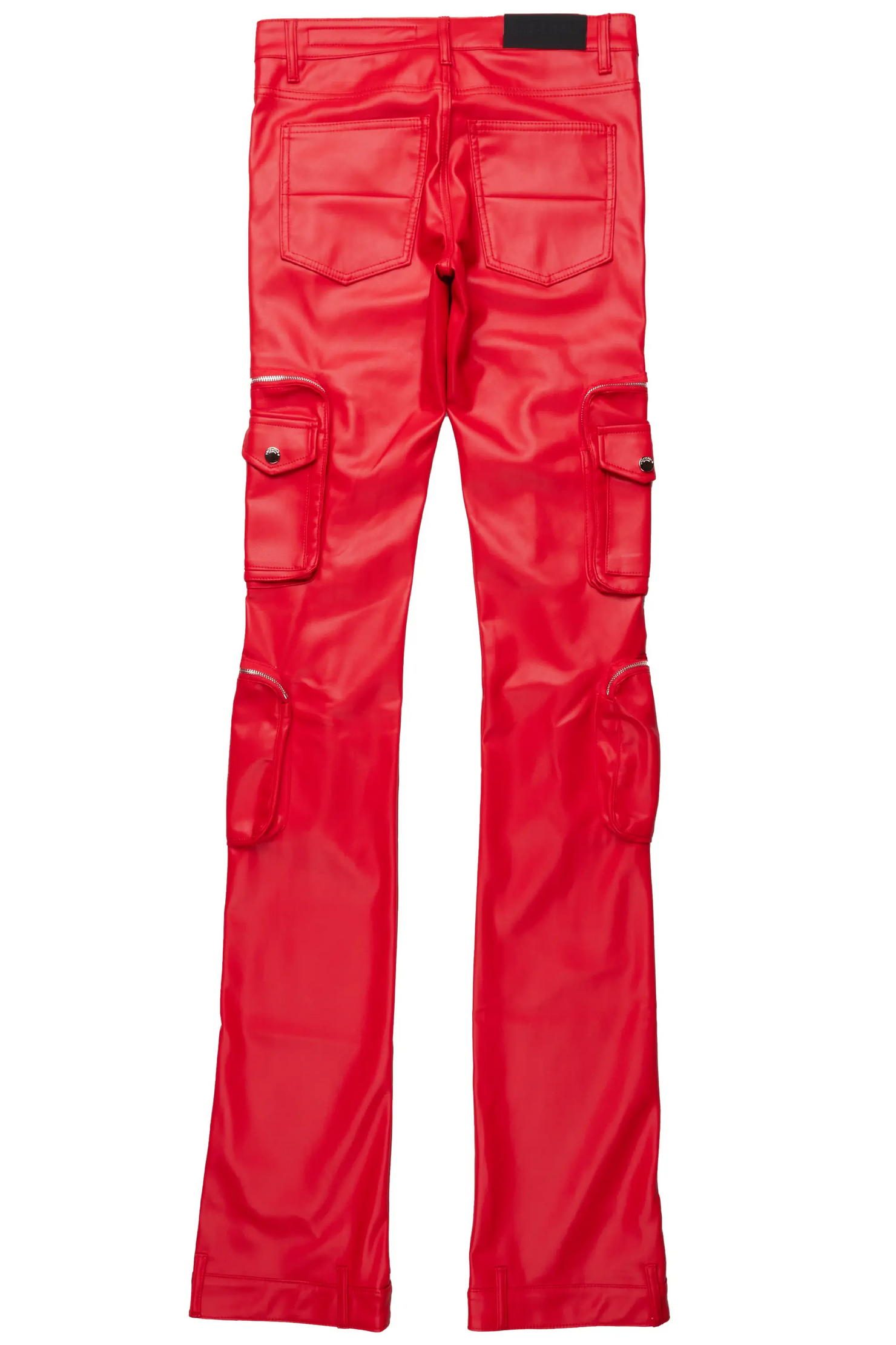 Sutton Bright Red PU Super Stacked Jean