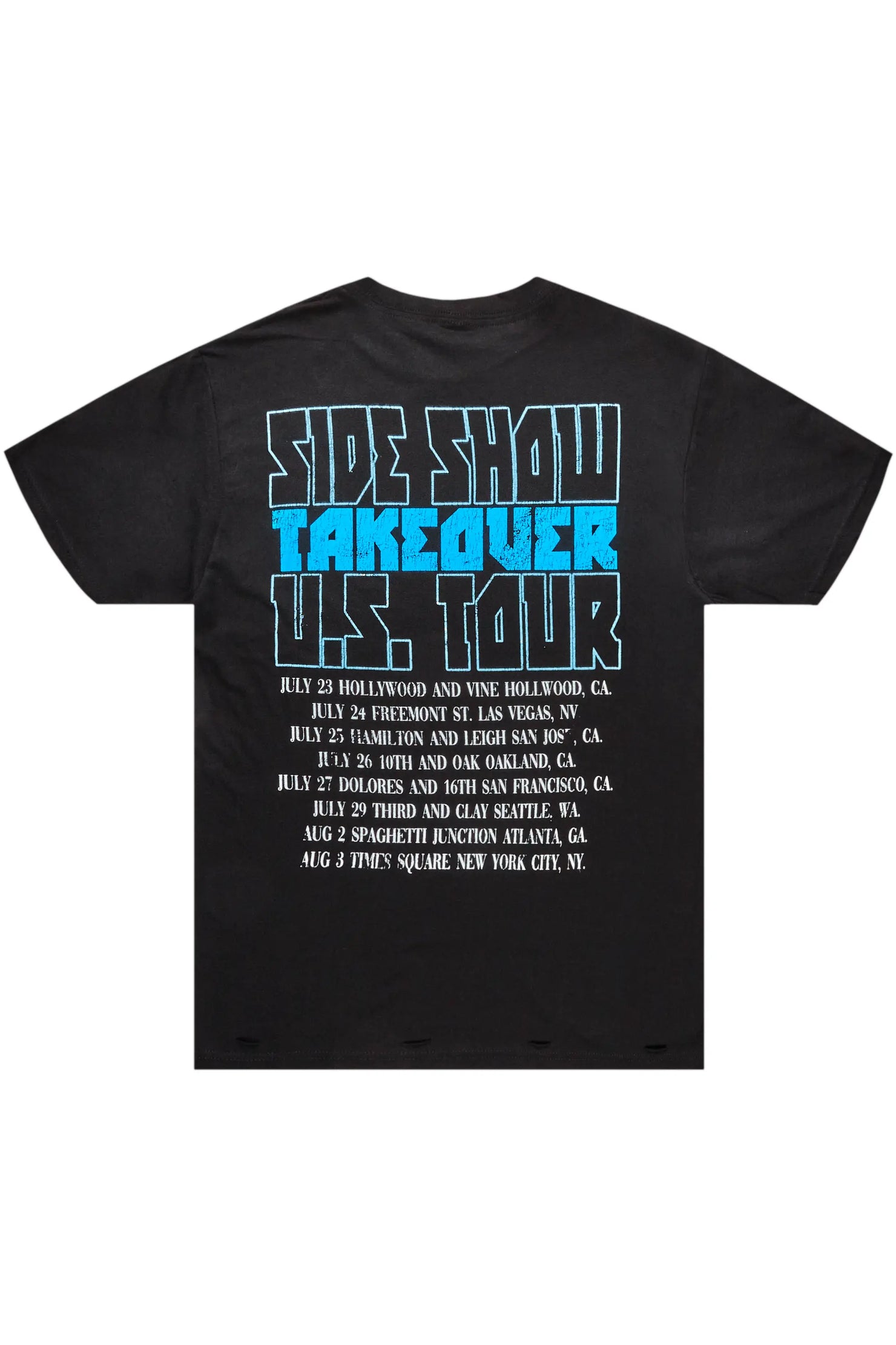 Sydesho Black Graphic T-Shirt