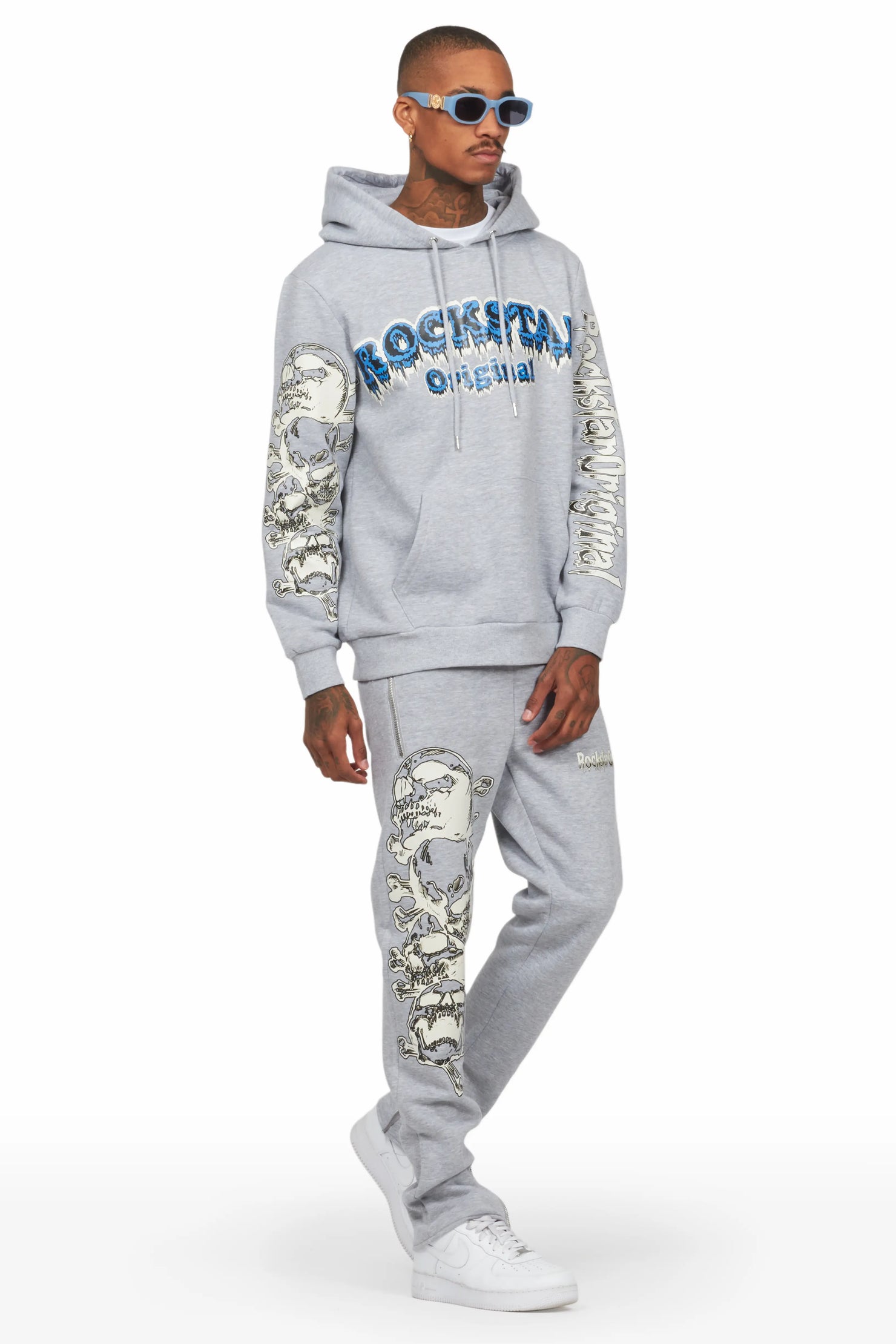 Tabor Grey Slim Fit Track Set