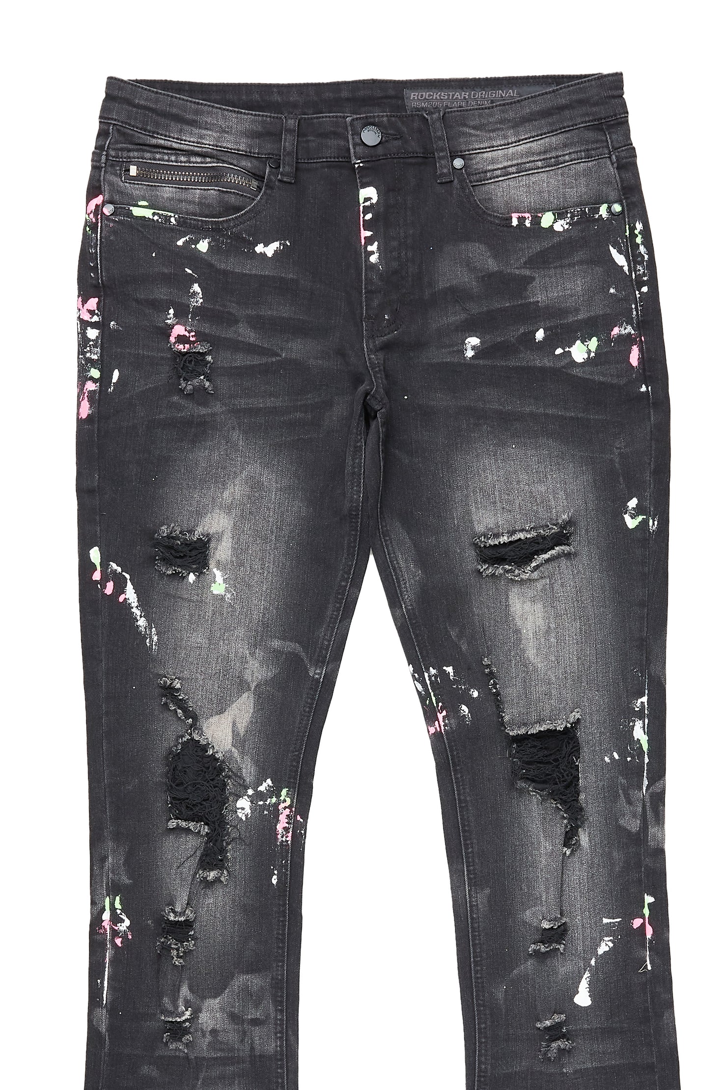 Tarl Black Hoodie/Stacked Flare Jean Bundle