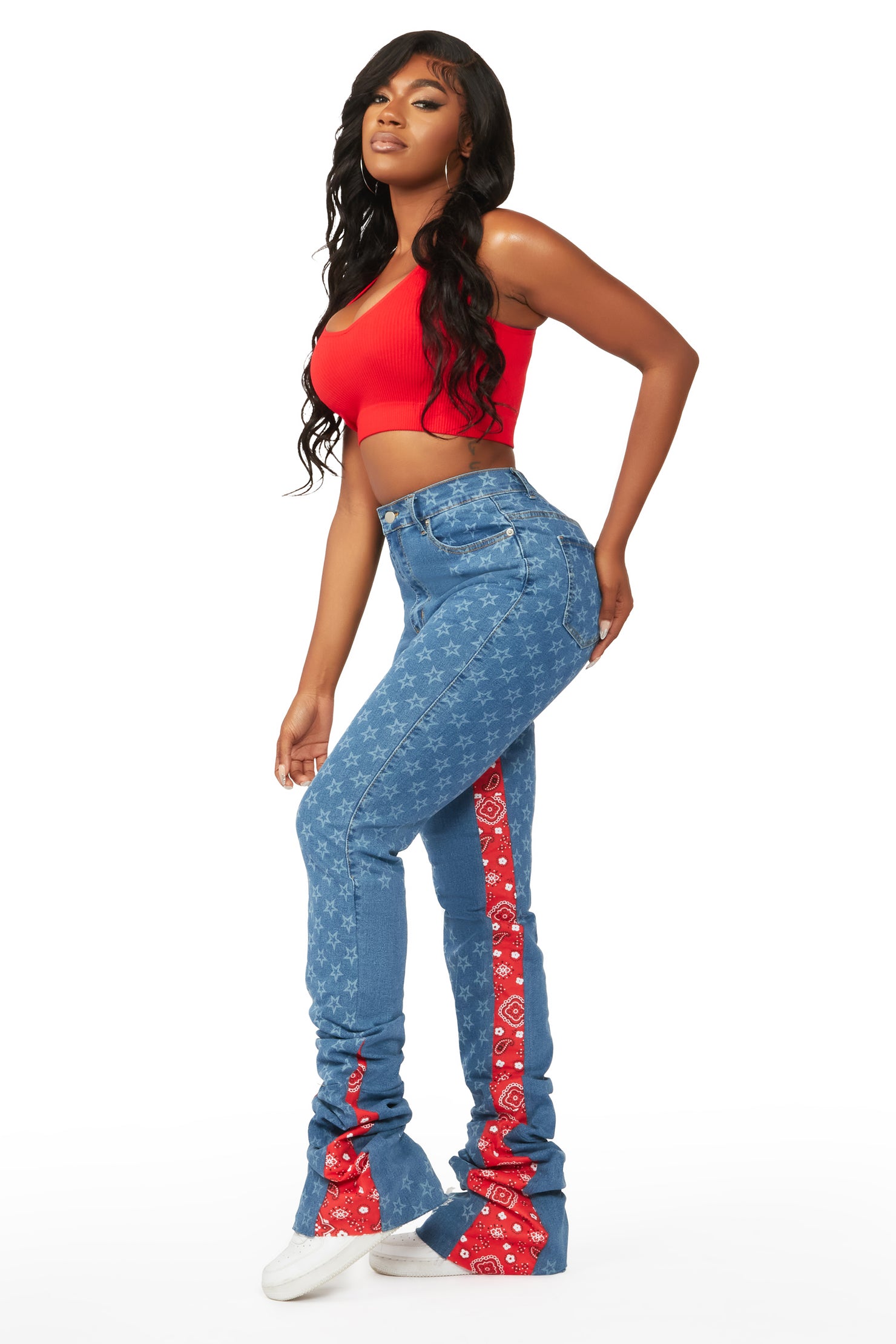 Chasing Stars Med. Wash Super Stacked Jean