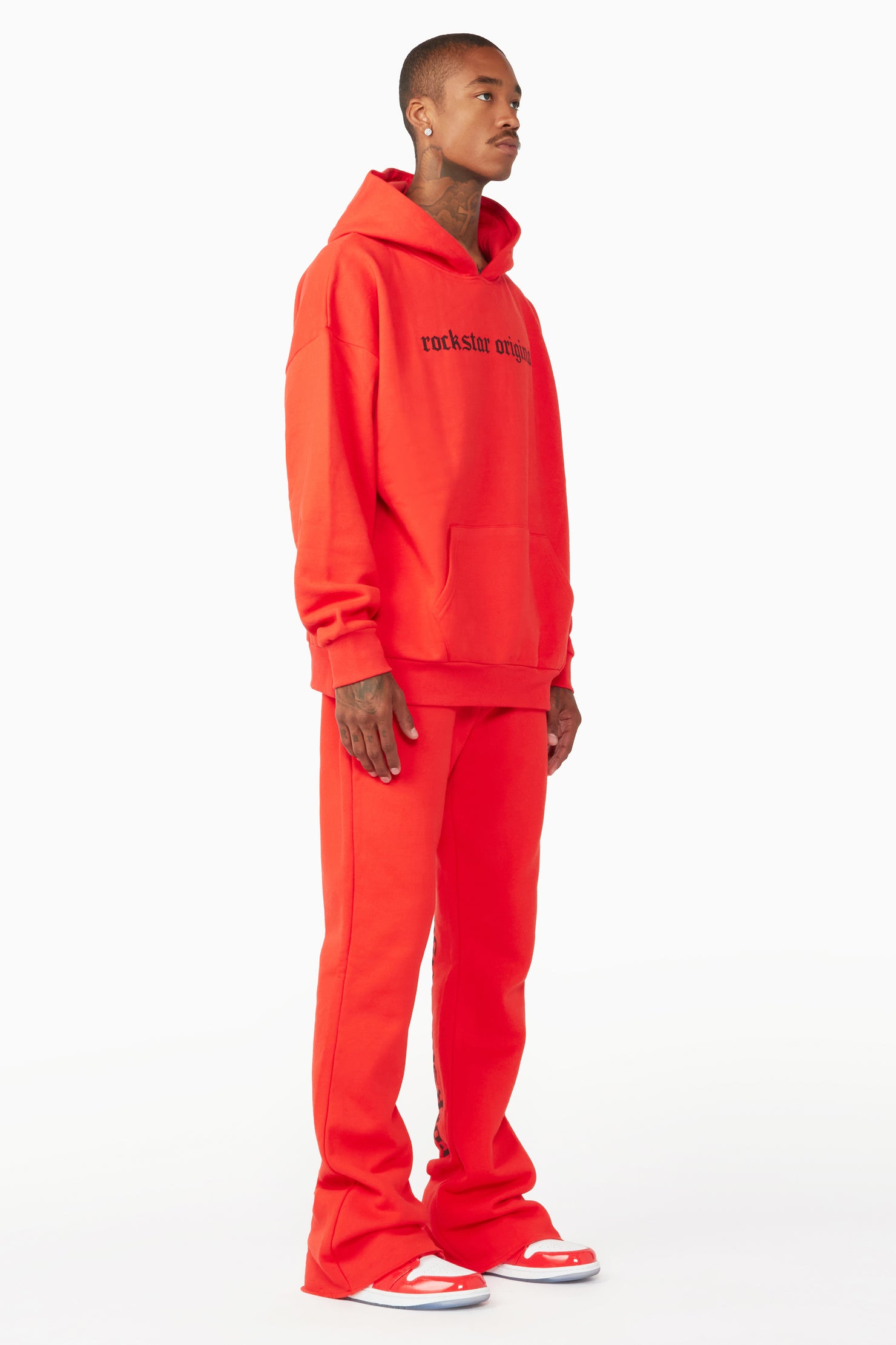 Shinswa Red Oversized Hoodie/Flare Trackset