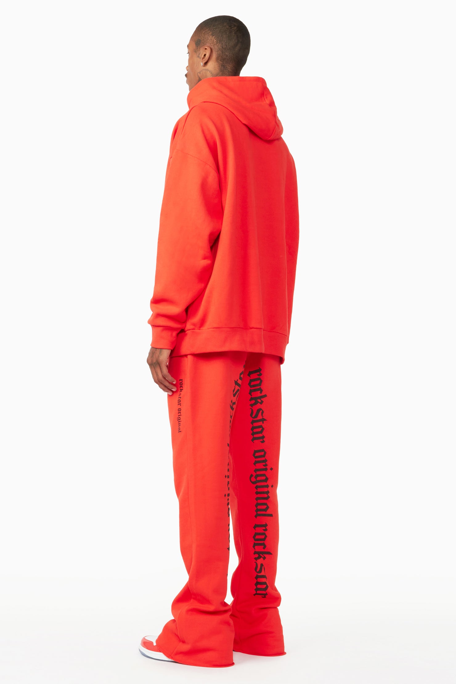 Shinswa Red Oversized Hoodie/Flare Trackset
