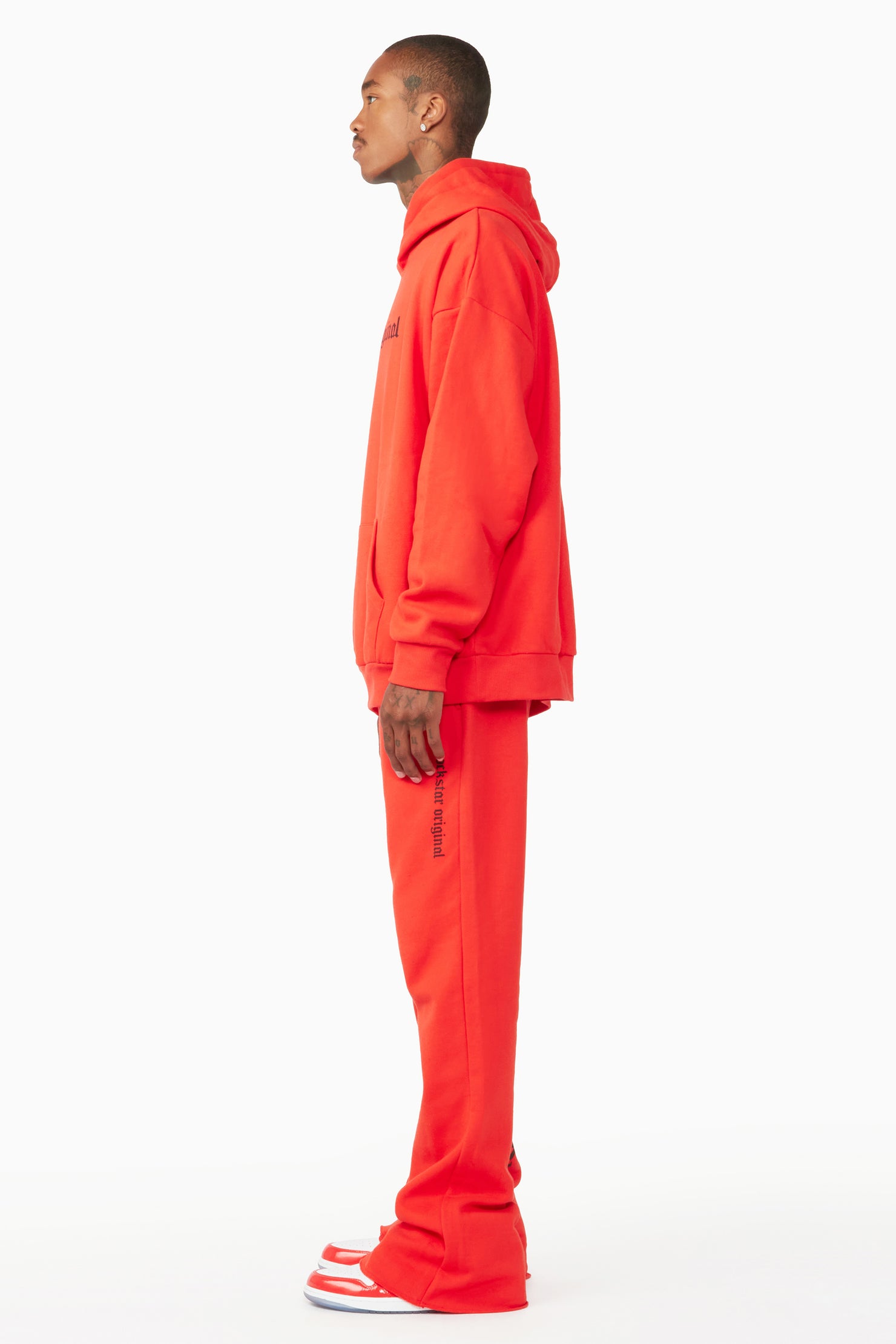 Shinswa Red Oversized Hoodie/Flare Trackset