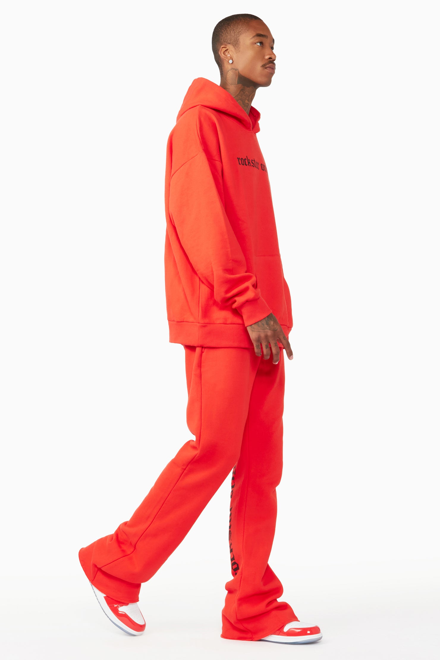 Shinswa Red Oversized Hoodie/Flare Trackset