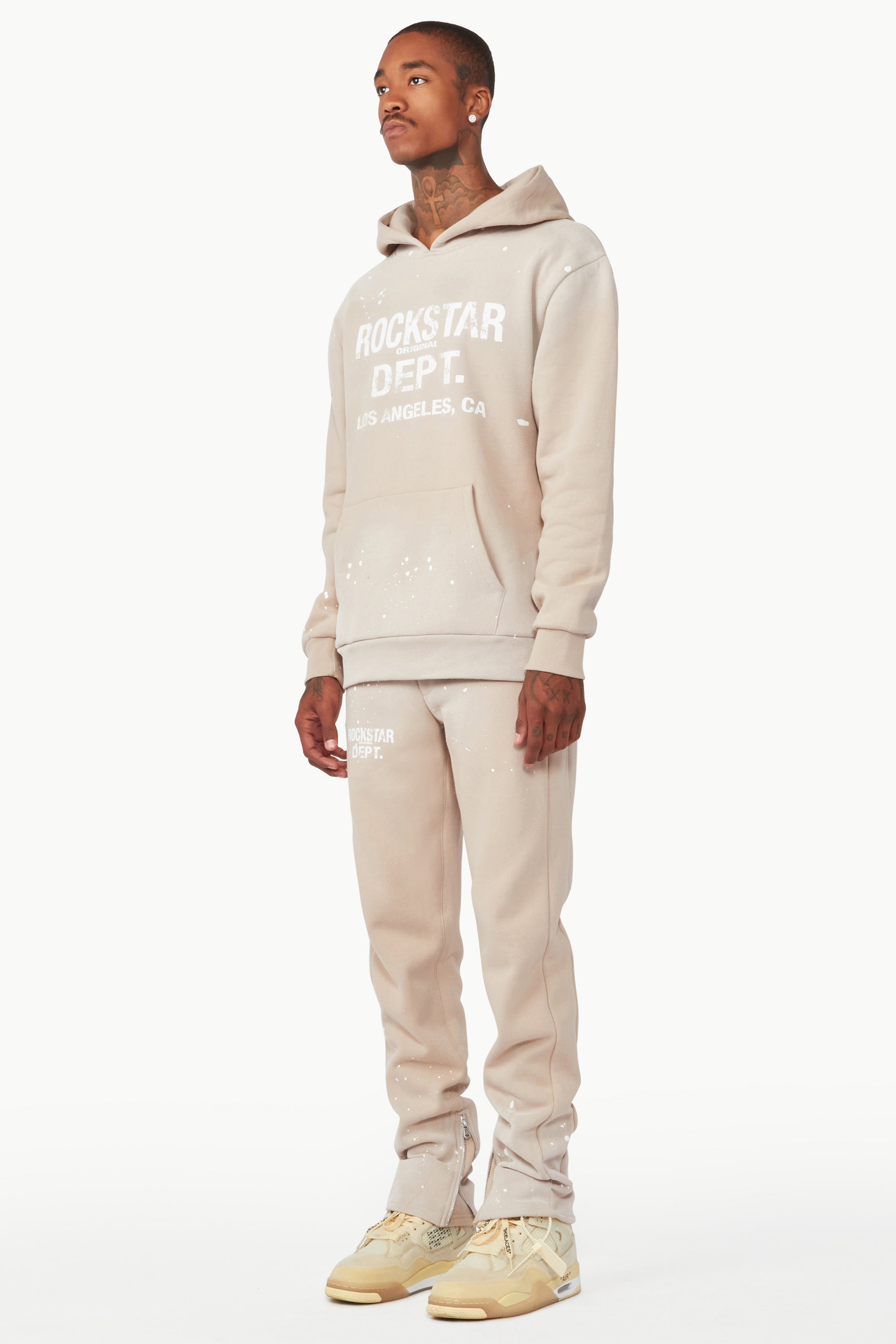 Nelly Taupe Relaxed Hoodie Track Set