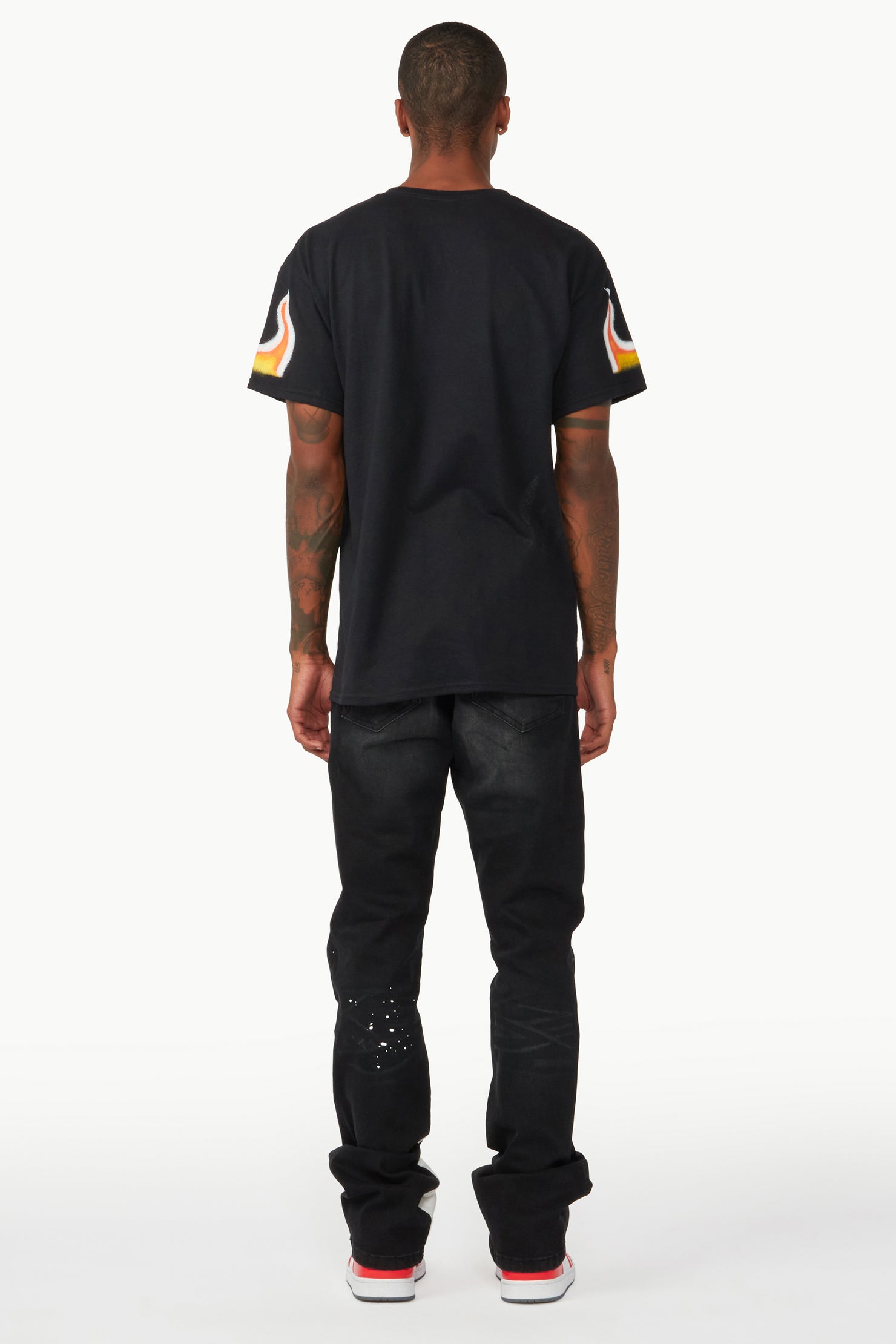 Edmund Black Stacked Flare Jean