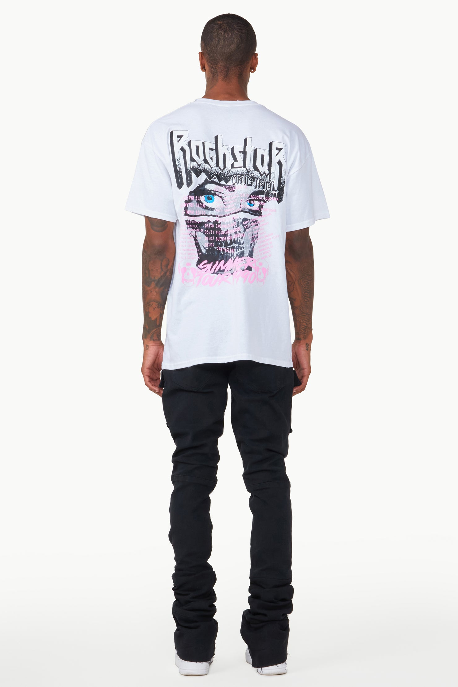 Nello Black Super Stacked Flare Jean