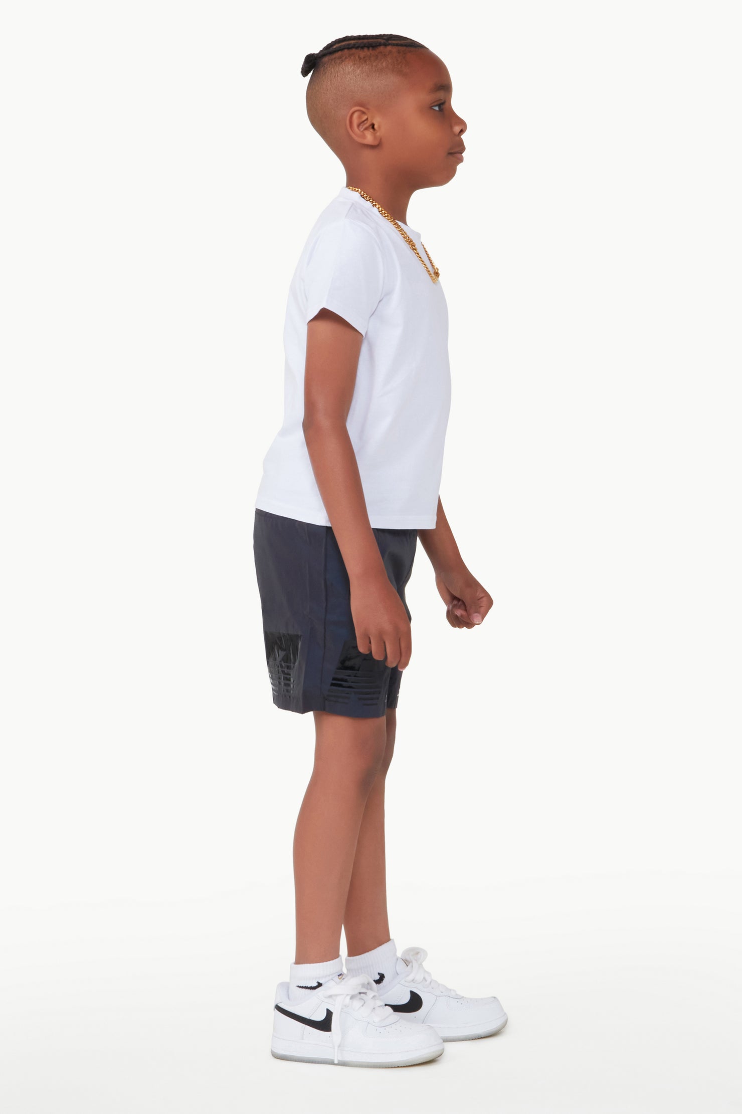 Boys Xadrian White T Shirt Short Set