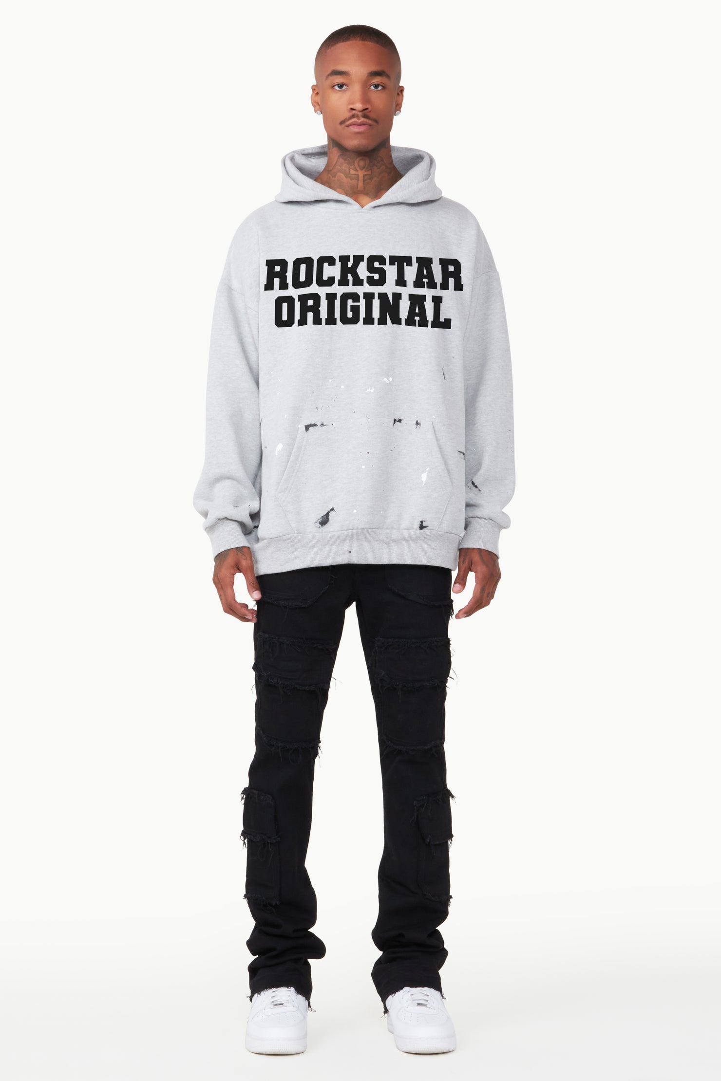 Justin Heather Grey Graphic Hoodie