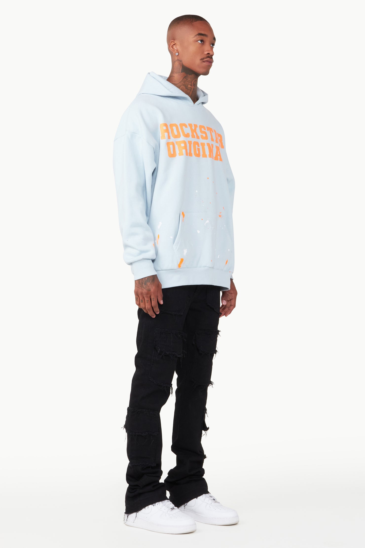 Justin Sky Blue Graphic Hoodie
