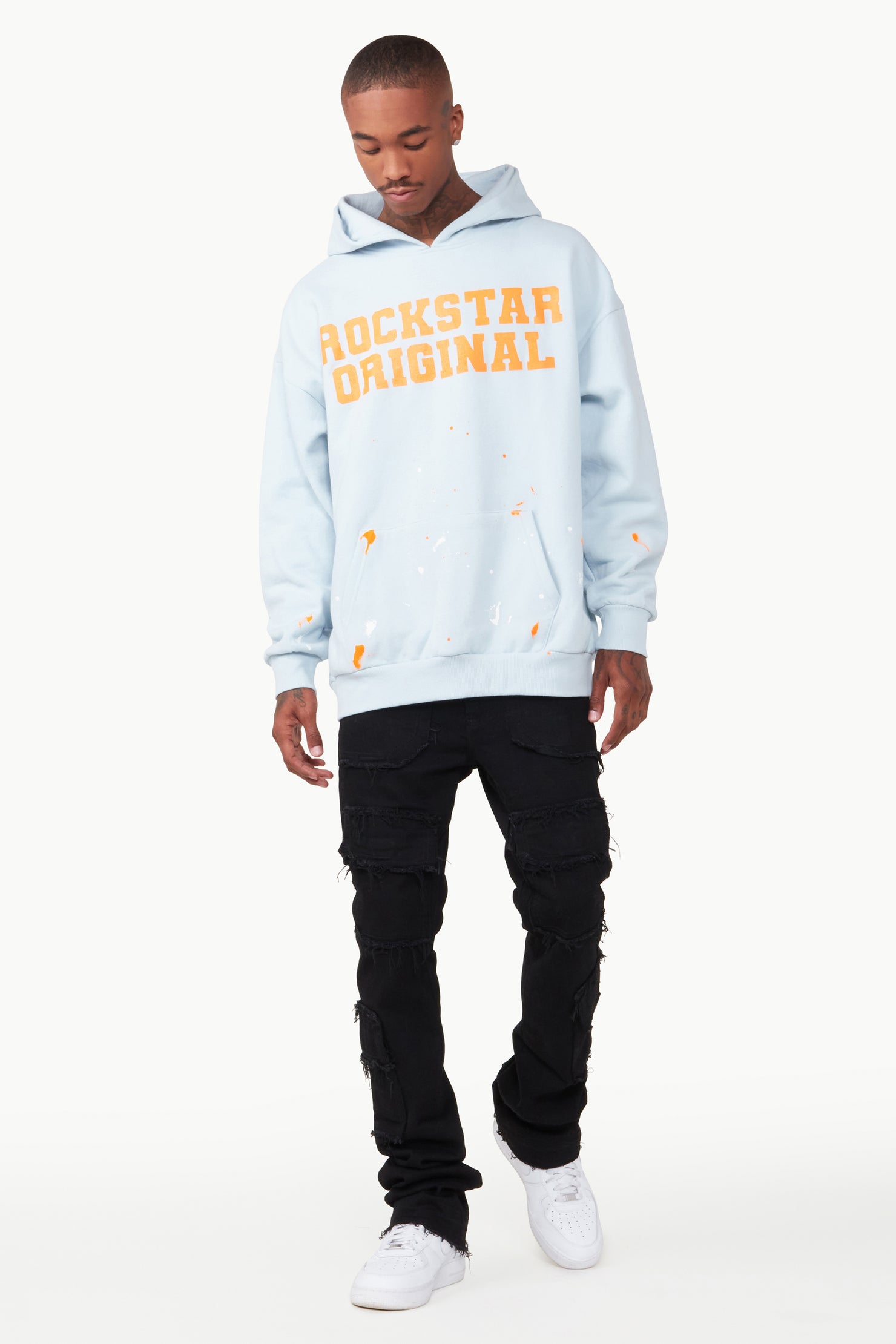 Justin Sky Blue Graphic Hoodie