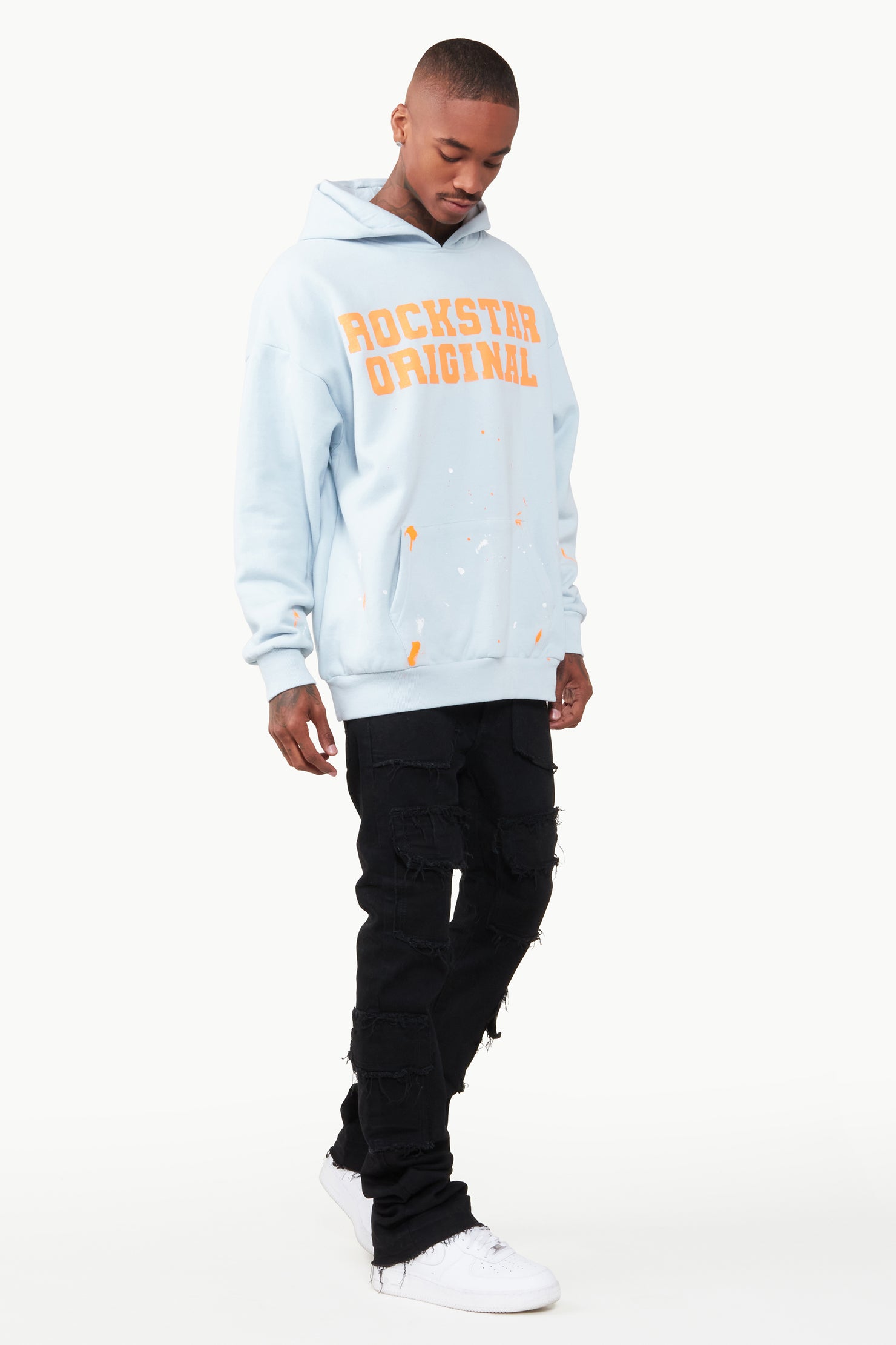 Justin Sky Blue Graphic Hoodie