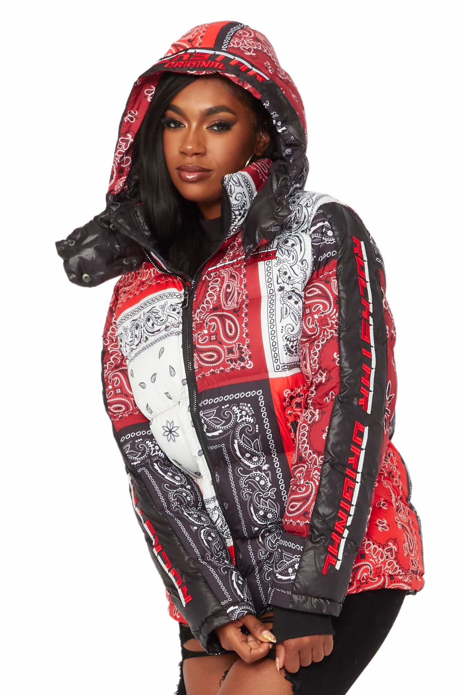 Who's Team Red Oversized Puffer Jacket