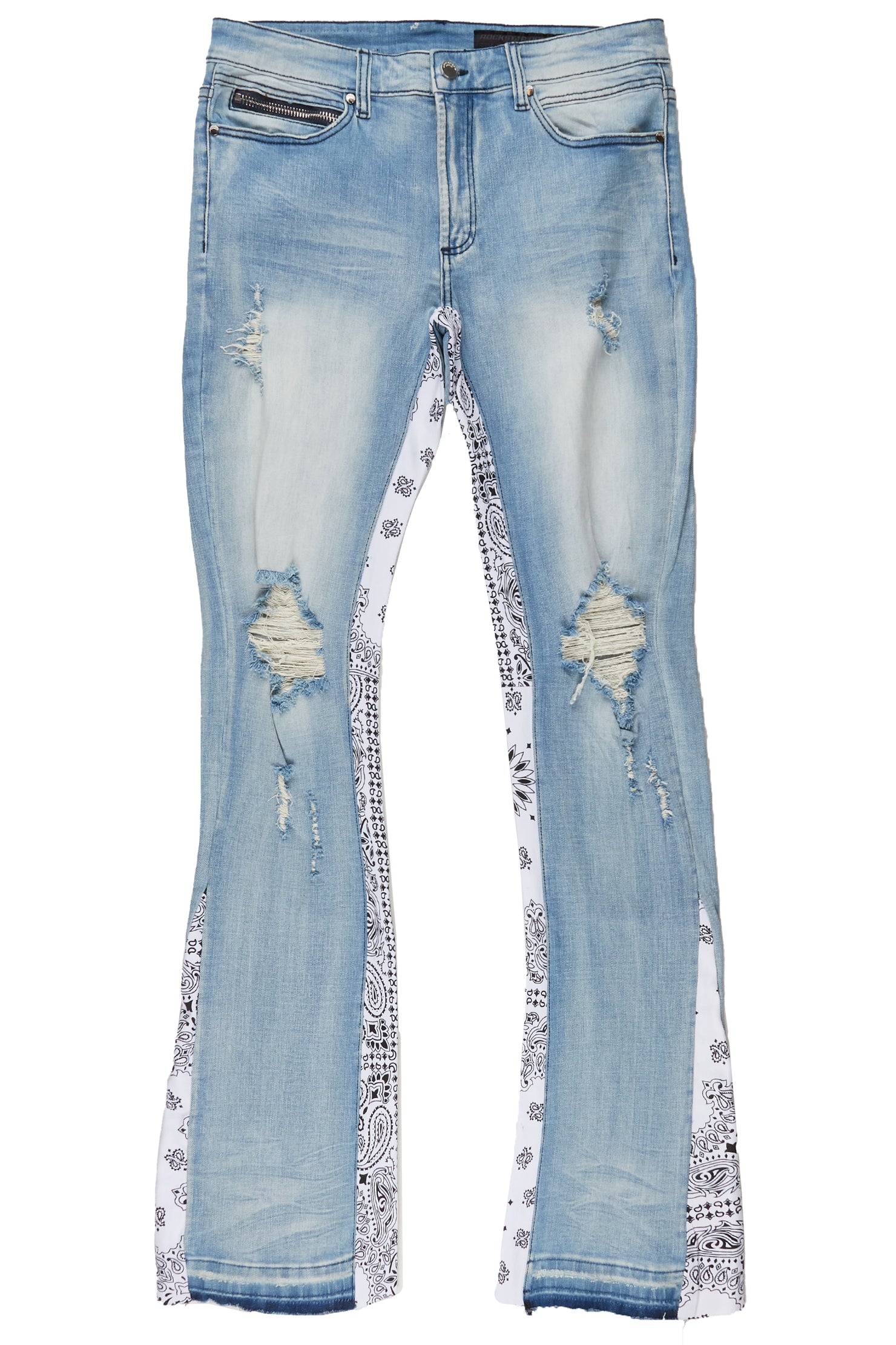Wiz Blue Stacked Flare Jean