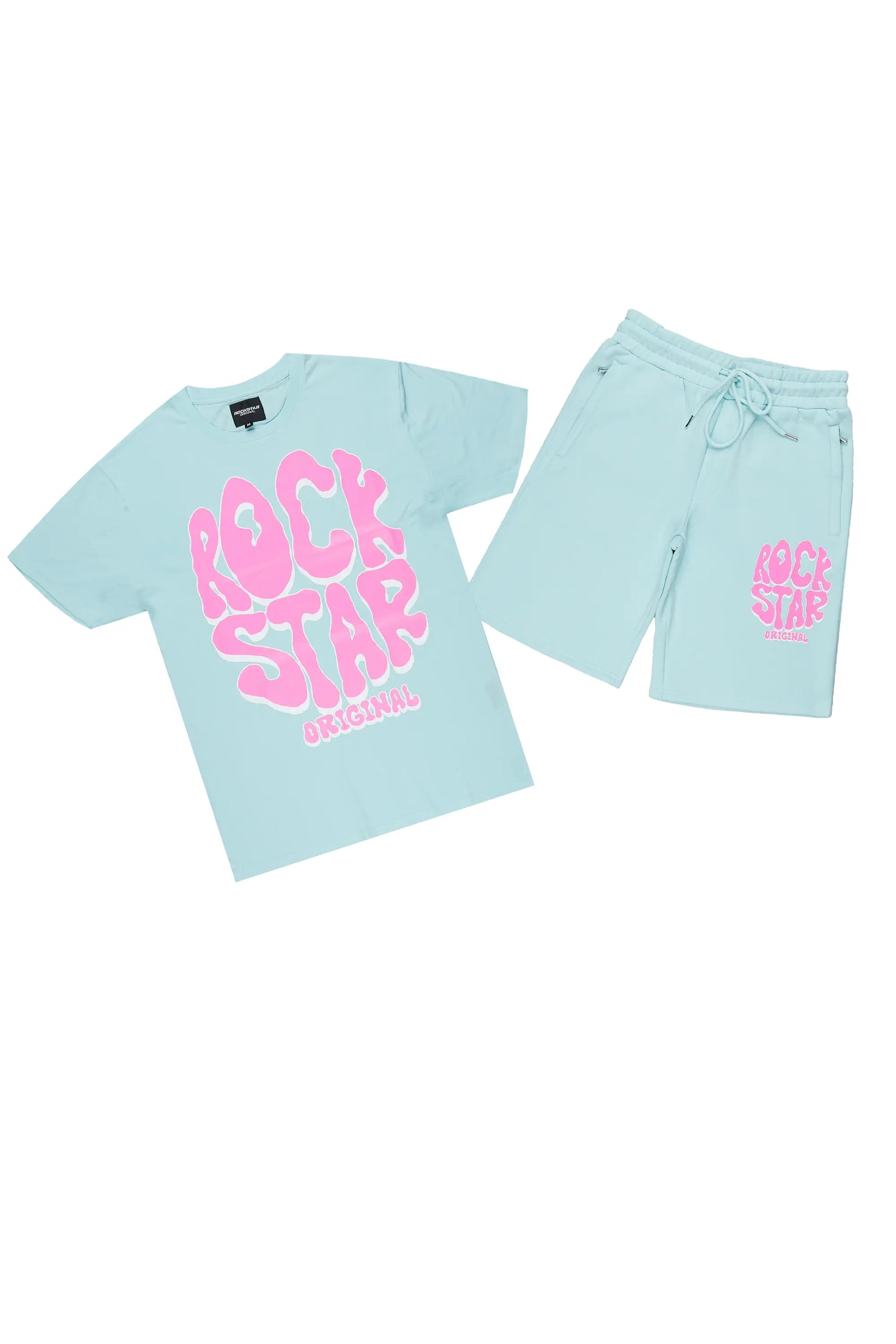 Warblen Aqua T-Shirt Short Set
