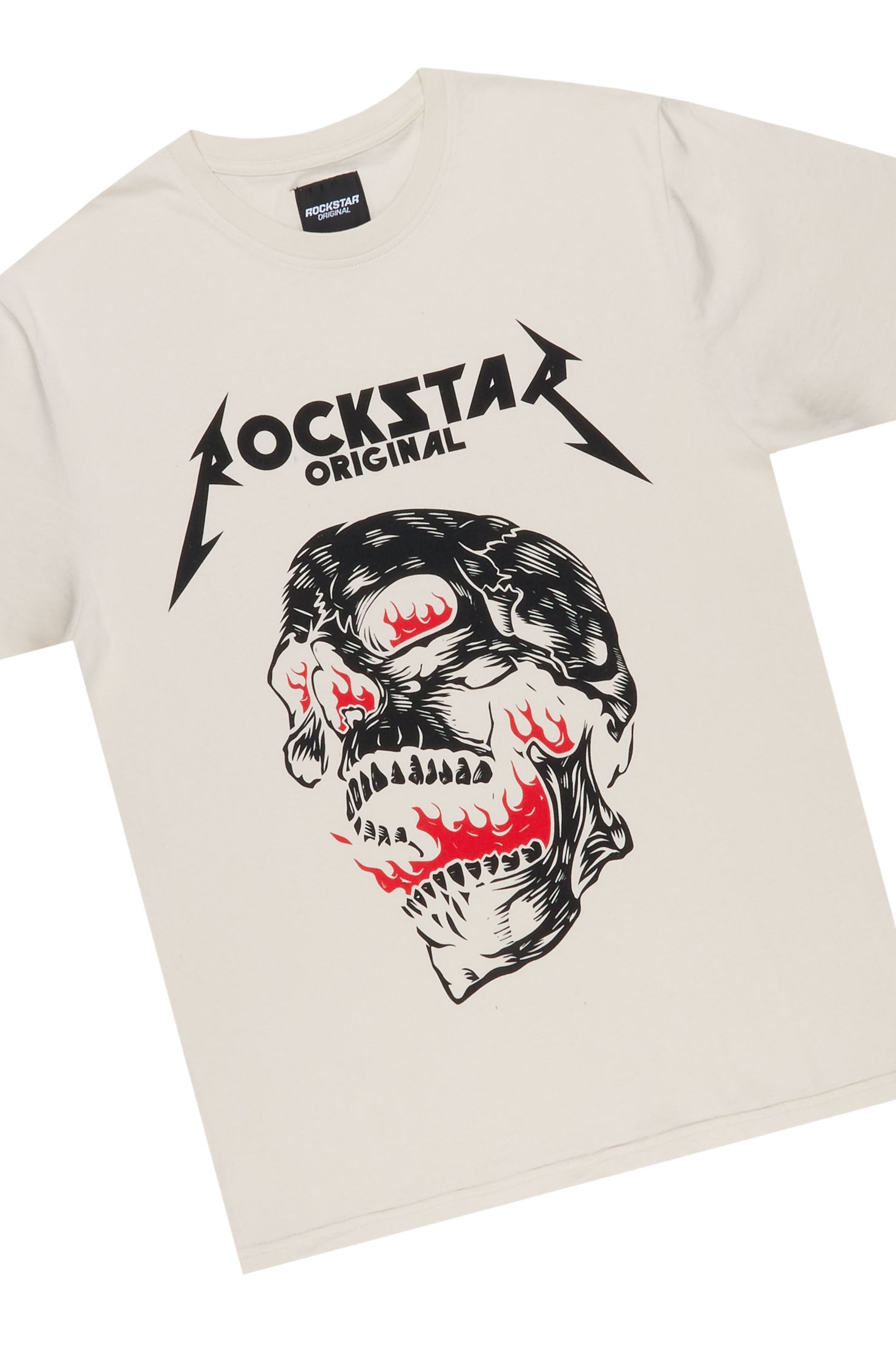 Wayan Beige T-Shirt Short Set