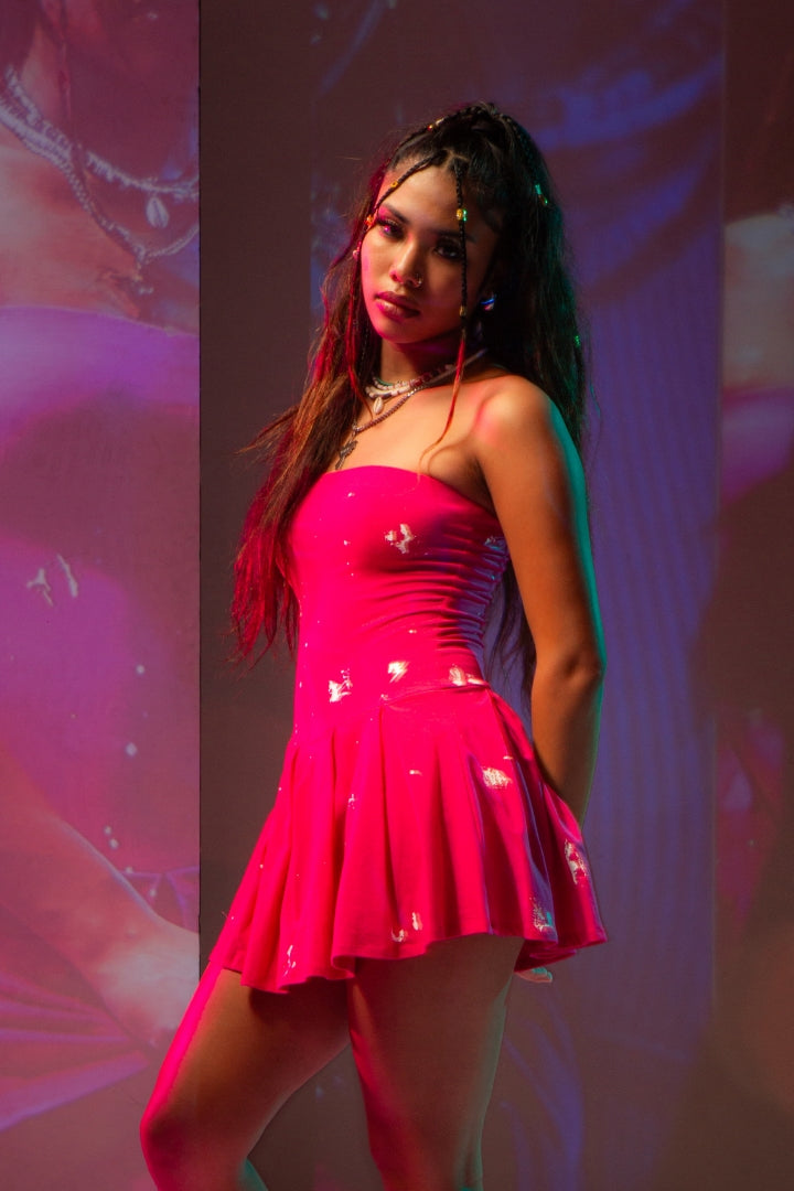 LaDonna Fuchsia Strapless Mini Dress