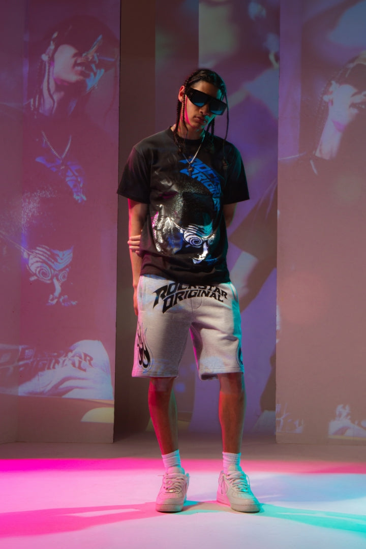 Wavy Devil Black/Grey T-Shirt Short Set