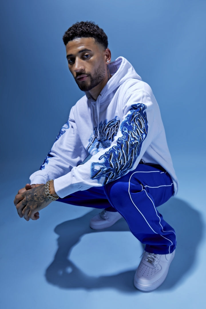 Hai White/Royal Graphic Hoodie Track Set