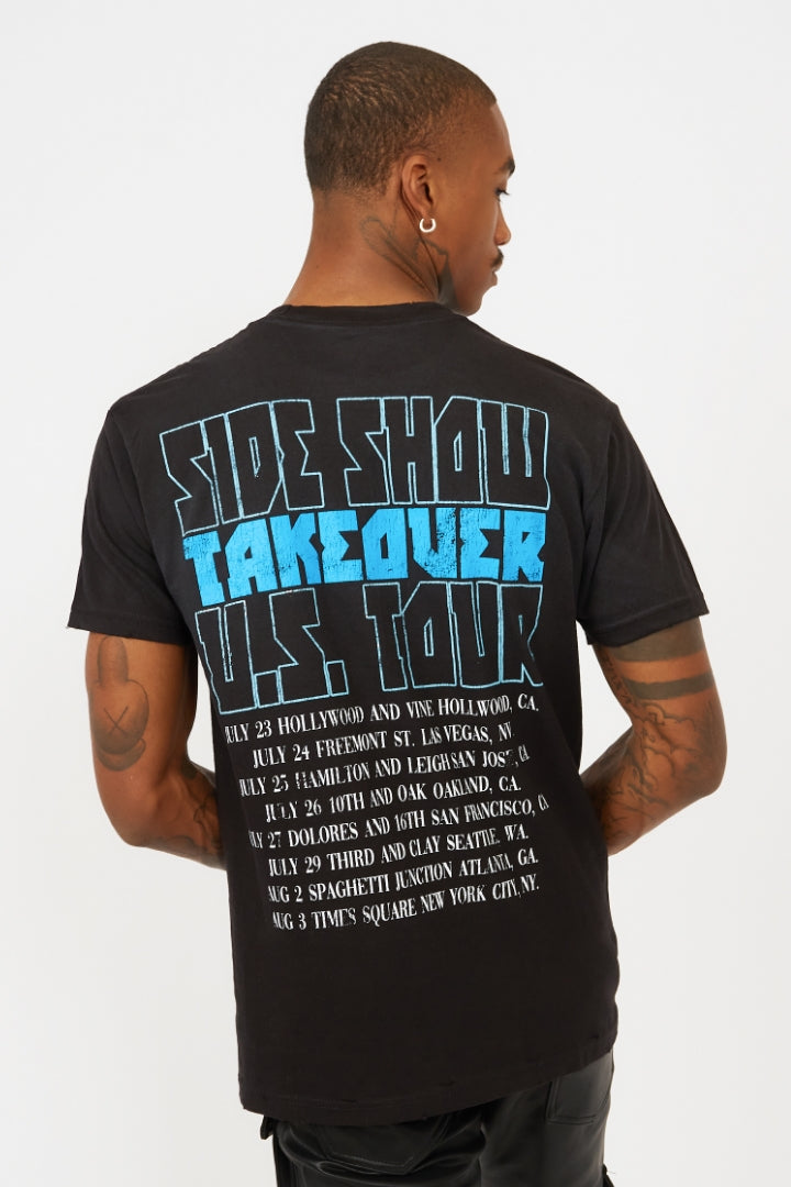 Sydesho Black Graphic T-Shirt