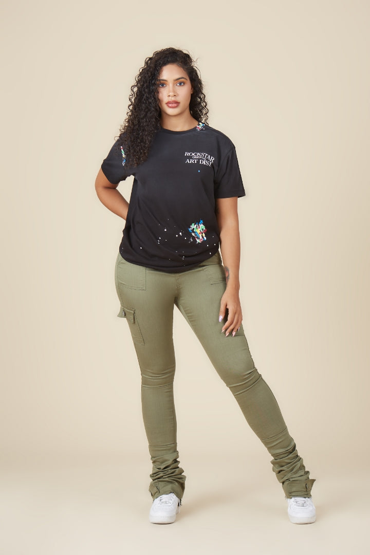 Can't Be Tamed Black Oversized Tee