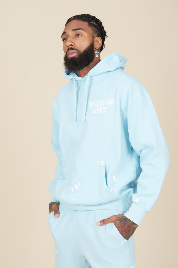 Raffer Baby Blue Hoodie/Super Stacked Flare Track Set