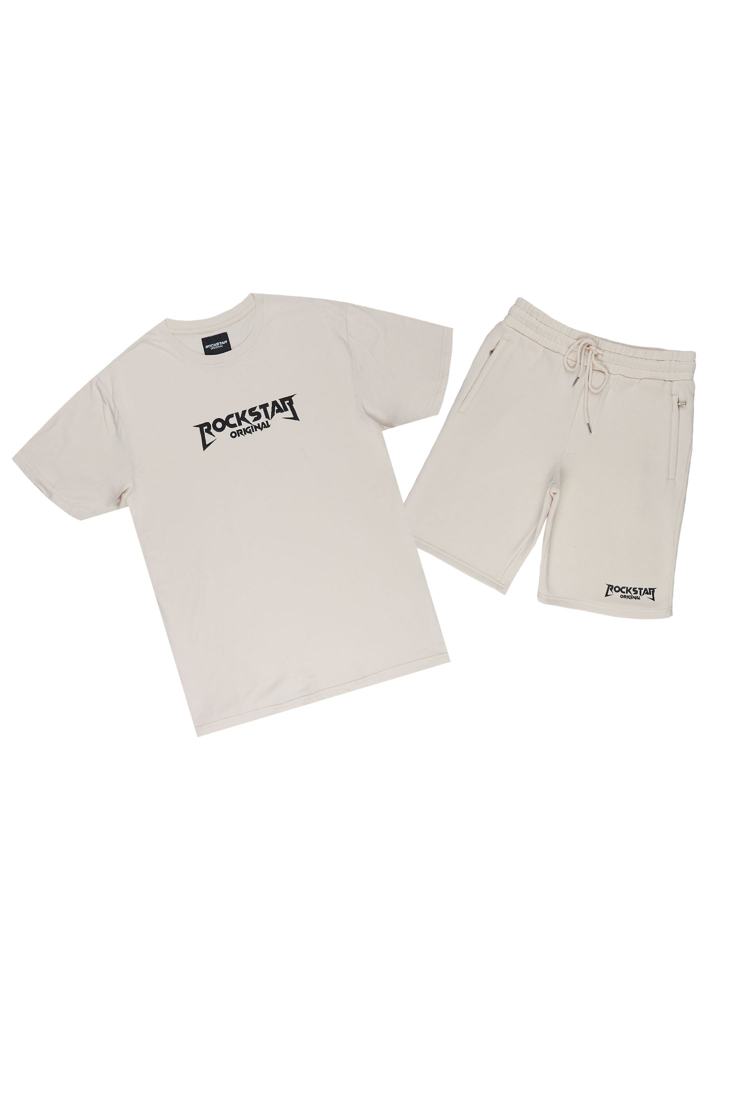 Yakau Beige T-Shirt Short Set