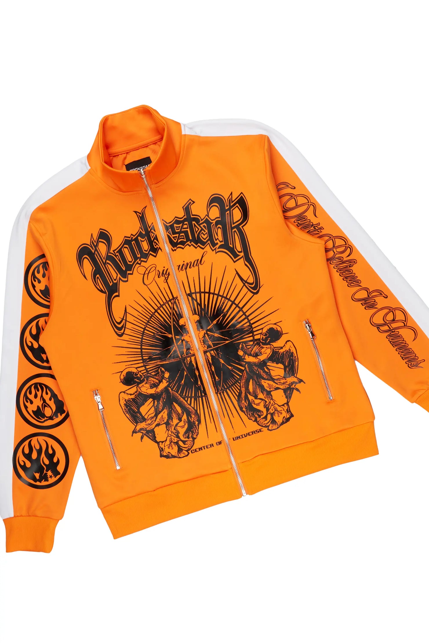 Yarden Orange Tricot Slim Fit Track Set