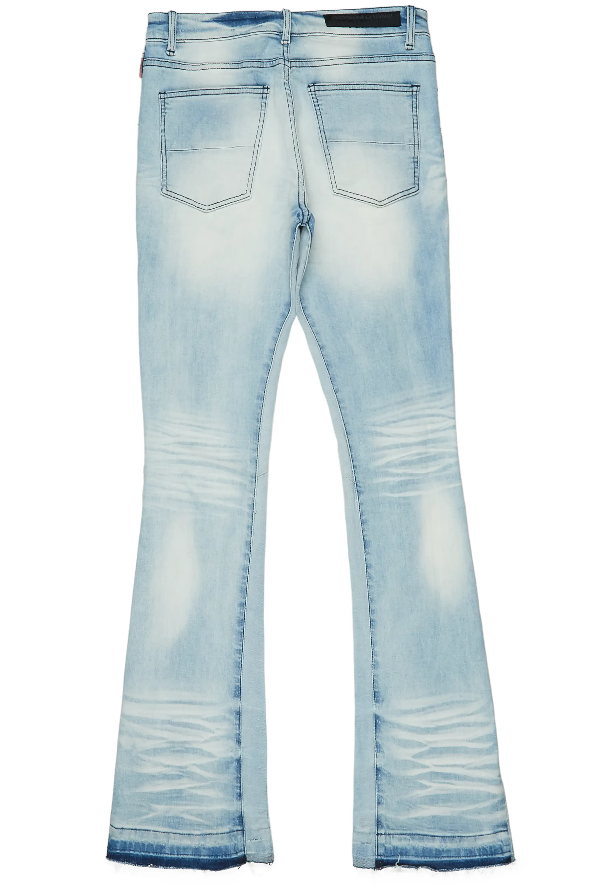 Zene Light Blue Stacked Flare Jean