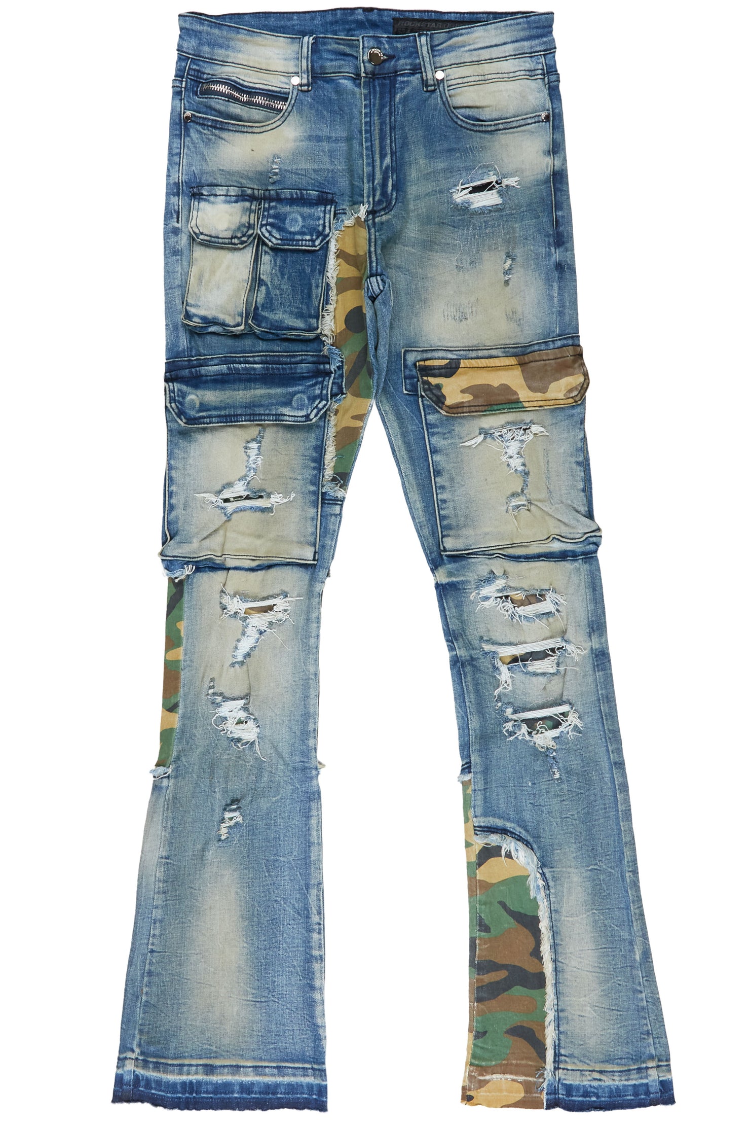 Zeta Blue Stacked Flare Jean