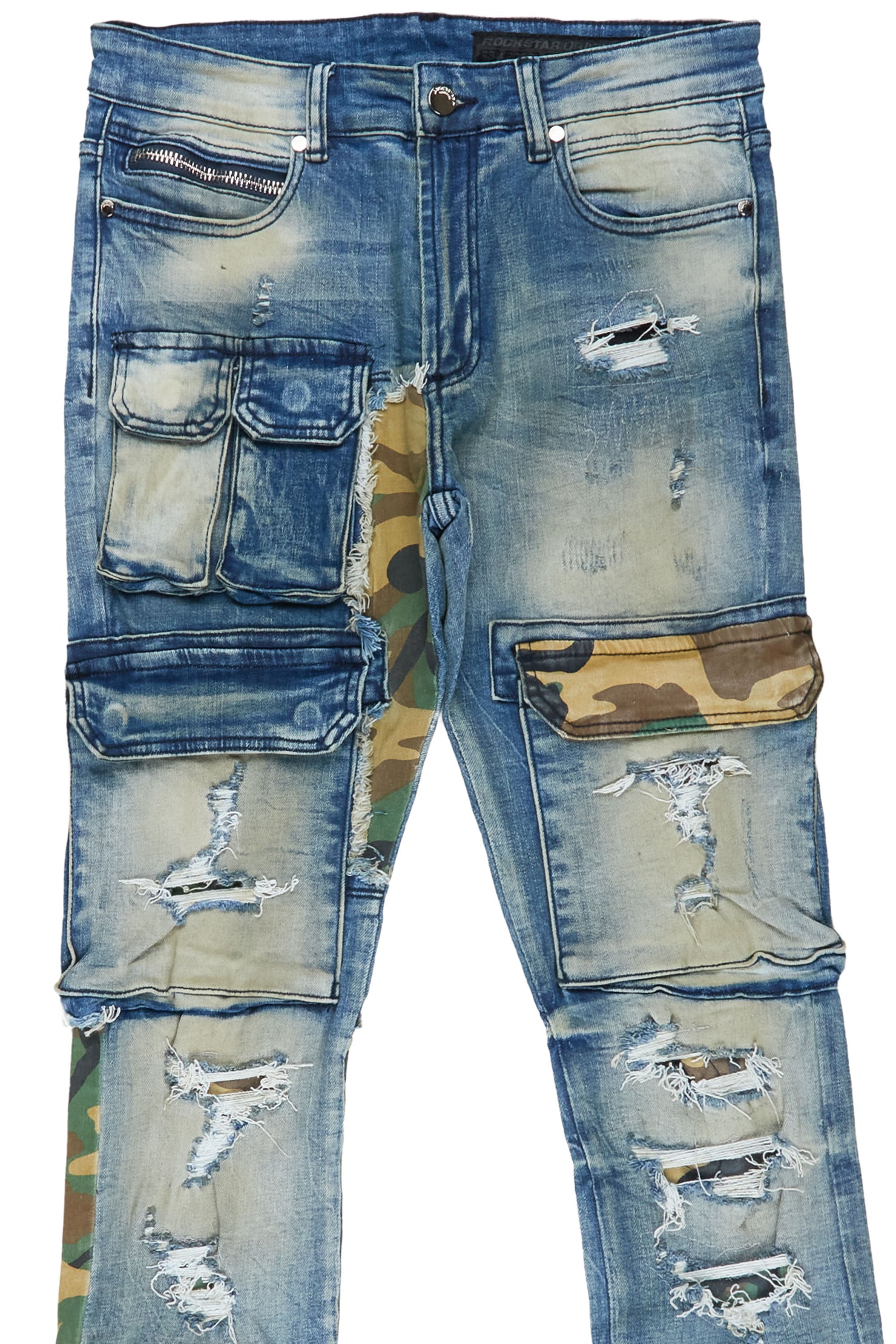 Zeta Blue Stacked Flare Jean