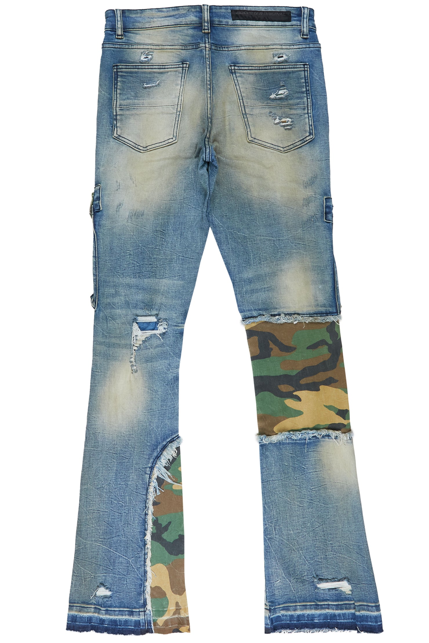 Zeta Blue Stacked Flare Jean