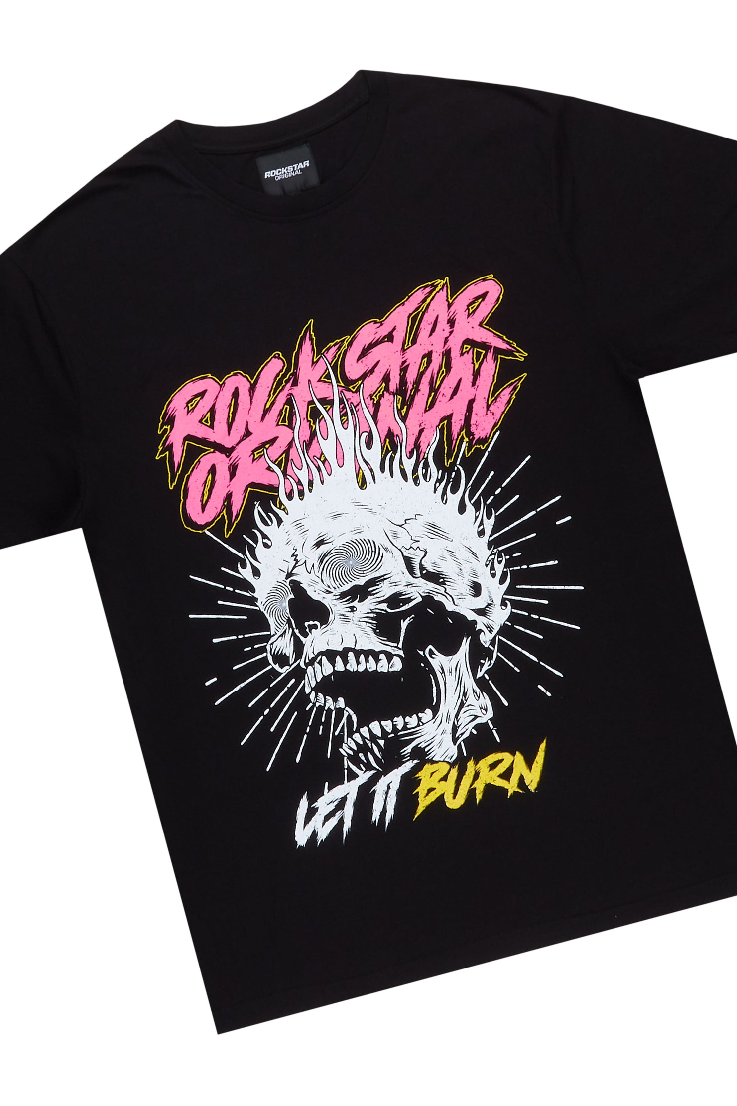 Zev Black Graphic T-Shirt Short Set