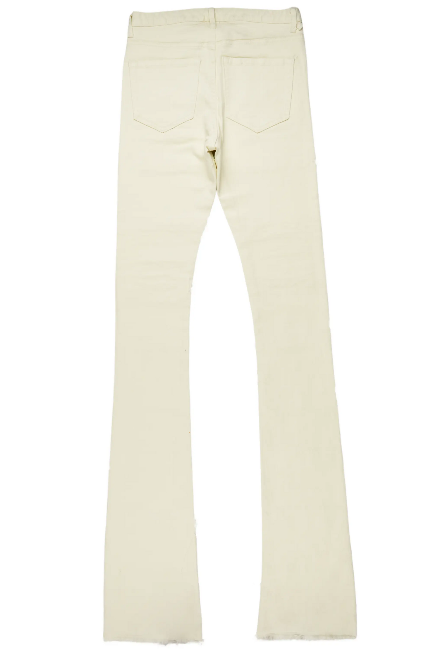 Zevon Cream Super Stacked Flare Jean