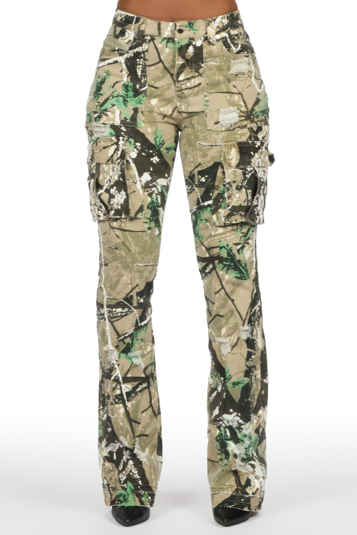 Kamron 2.0 Tree Camo Cargo Stacked Flare Jean