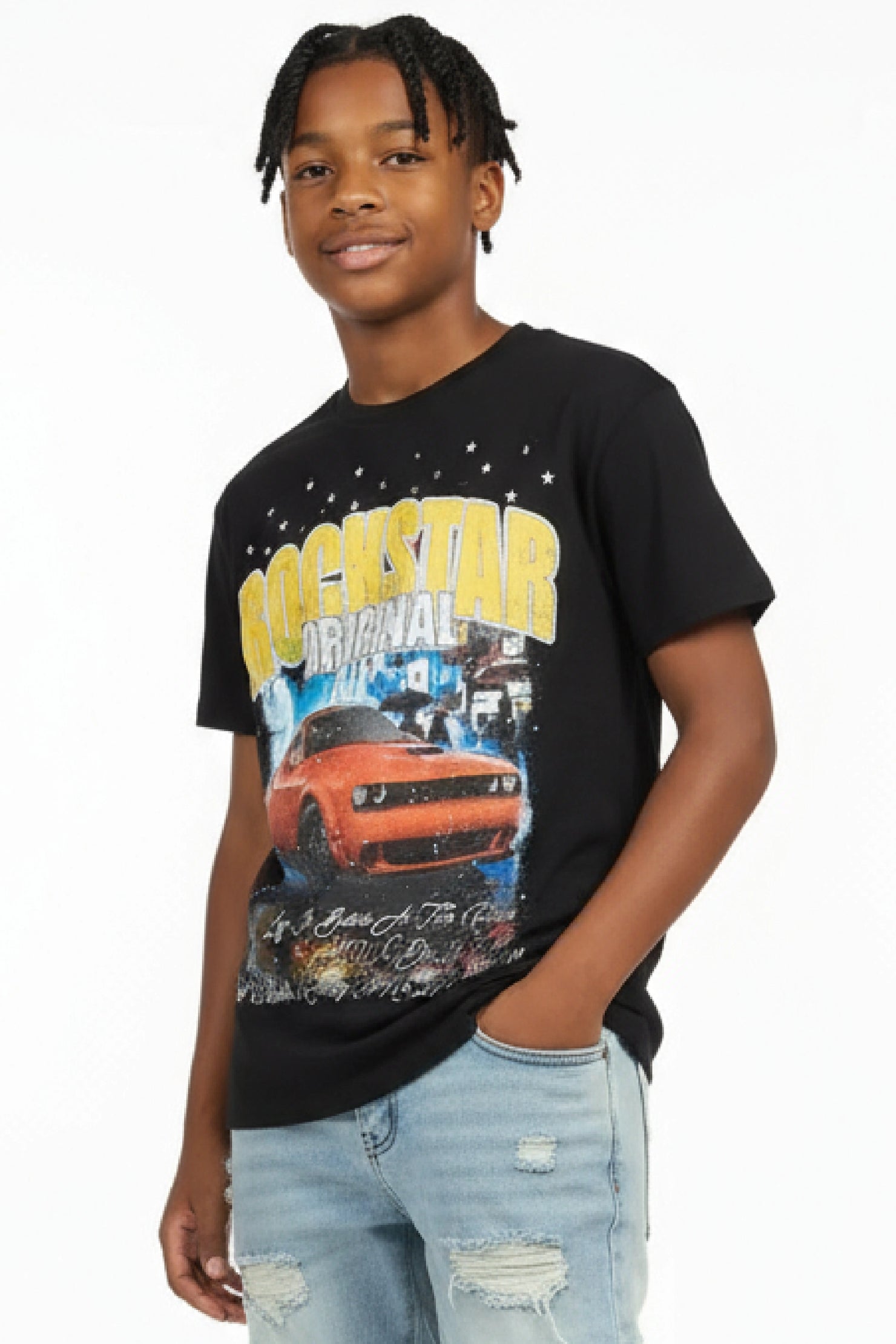 Boys Zerix Black Graphic T-Shirt