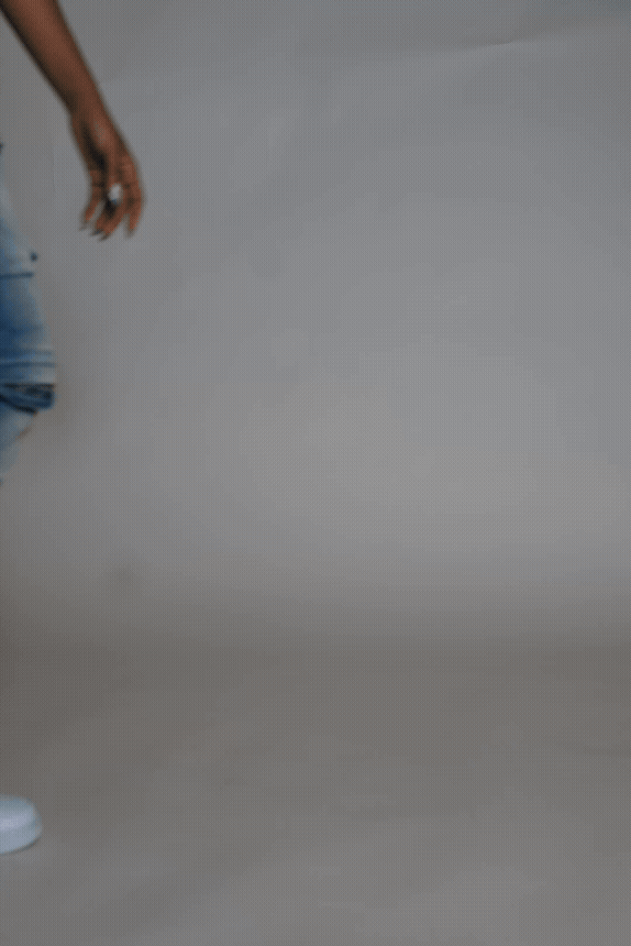 Ashela Med. Wash Rhinestone Stacked Jean