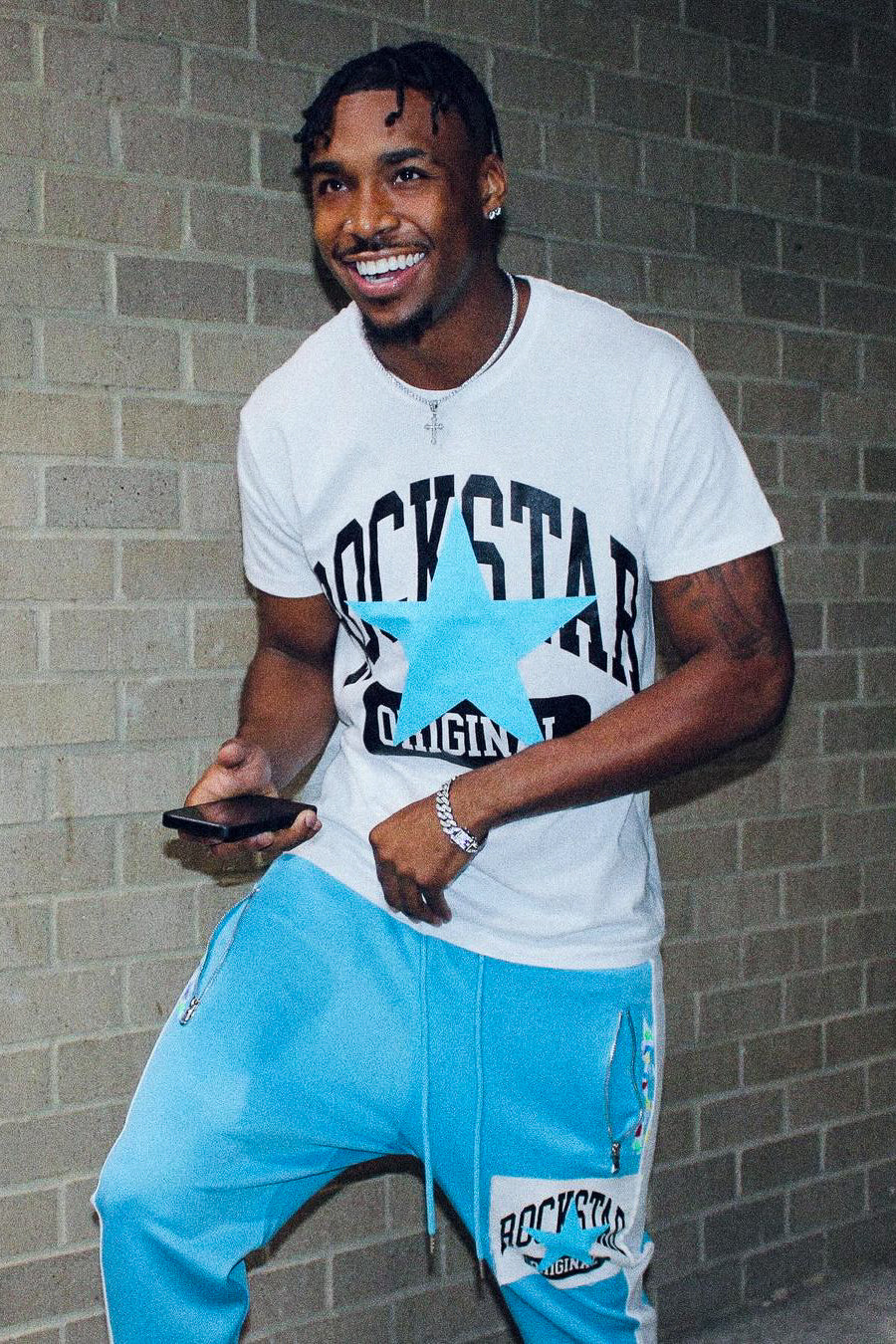 Dash White/Blue T-Shirt/Super Stacked Flare Track Set