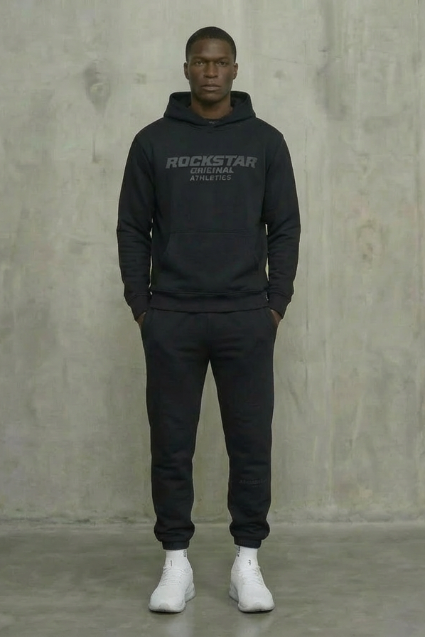Jolt Black Hoodie/Jogger Track Set
