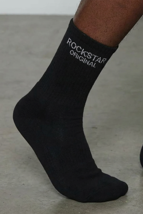 Stride Black Mens Socks