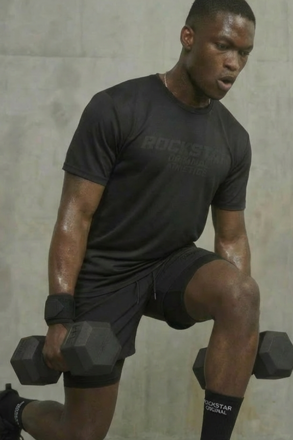 Strength Black T-Shirt Short Set