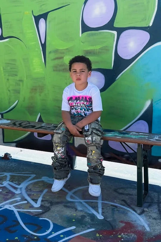 Boys Thunder White/Multi T-Shirt Jean Set