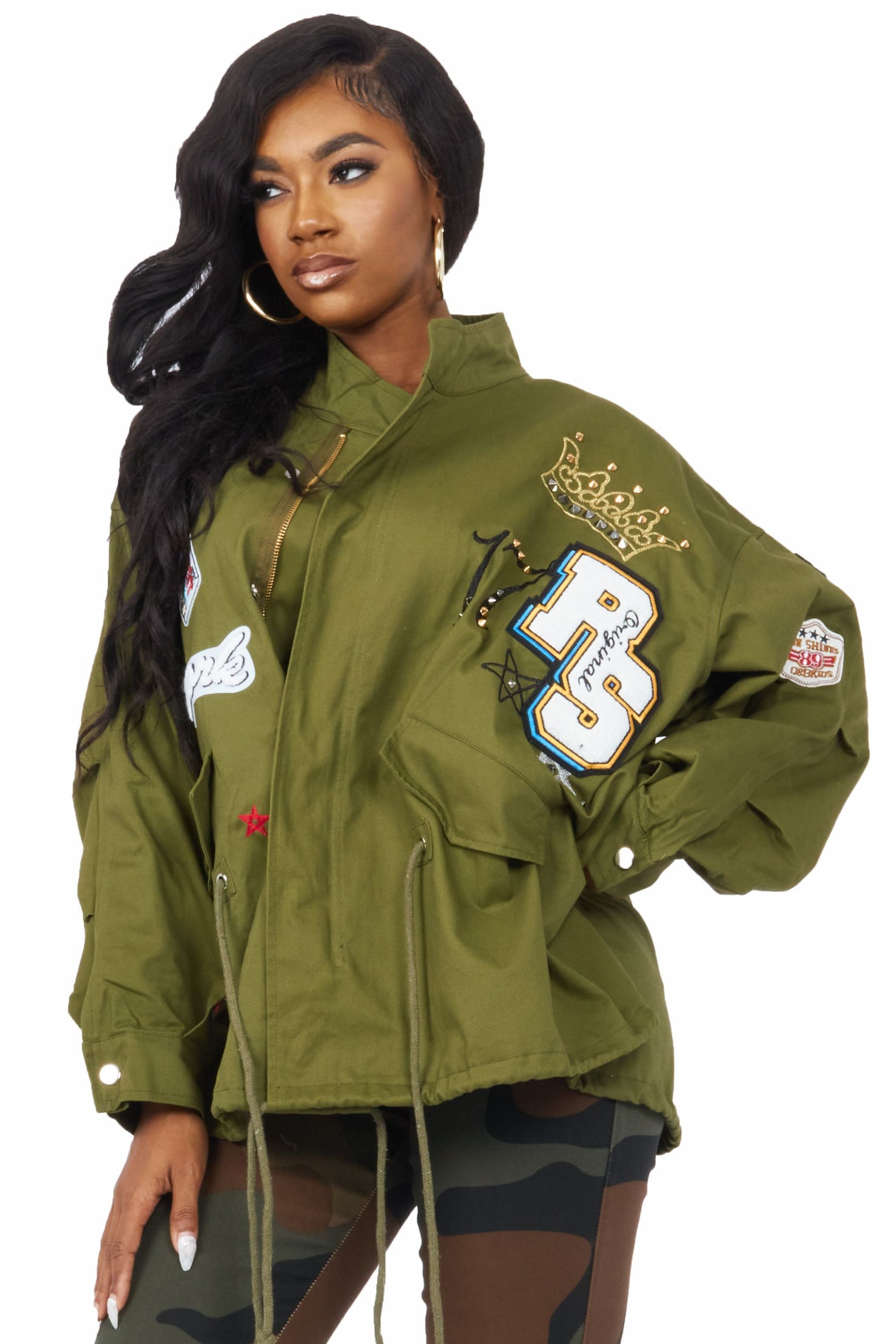 Mezcali Olive Oversized Jacket