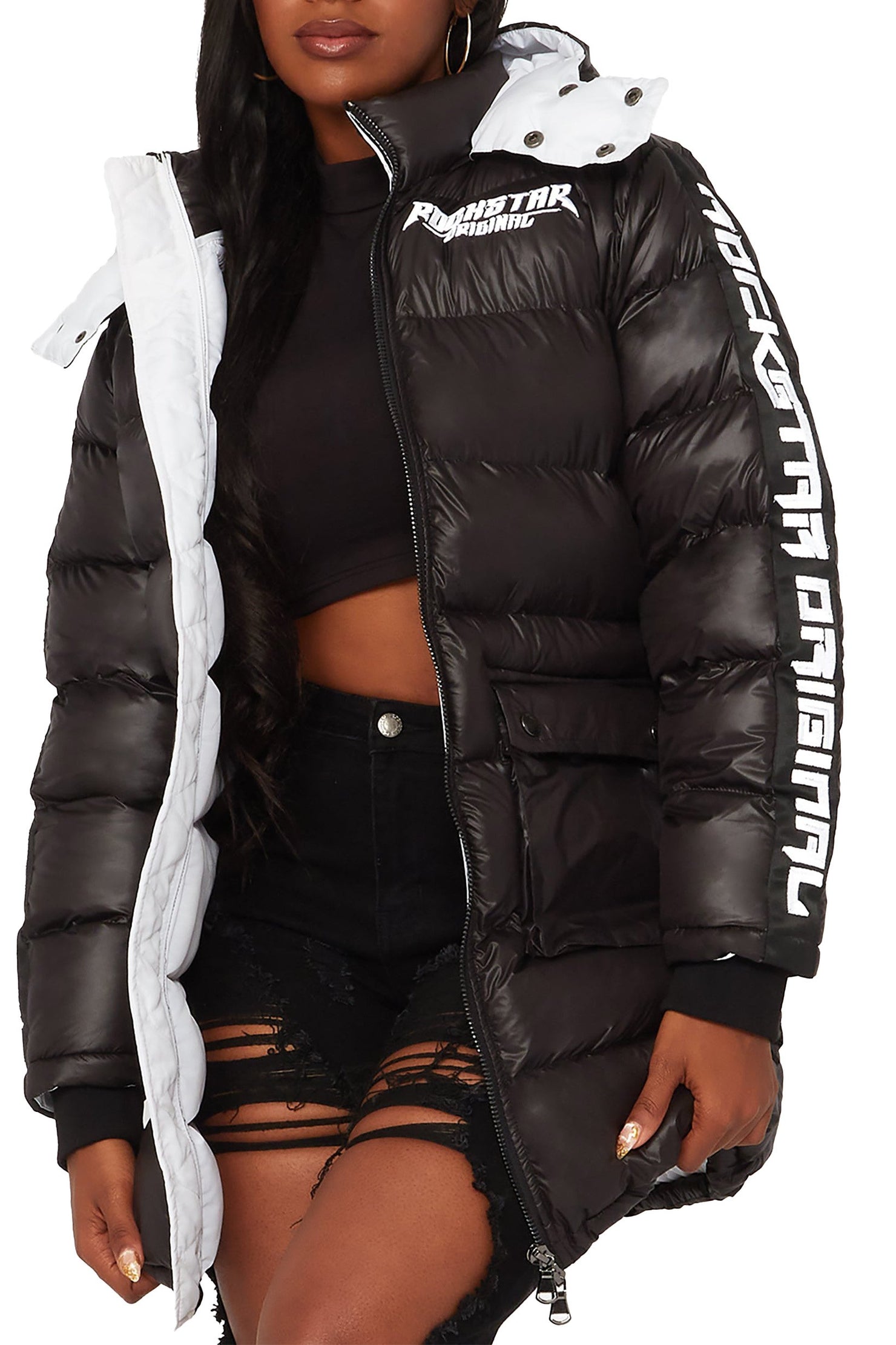 Nikita Black Long Puffer Jacket Rockstar Original