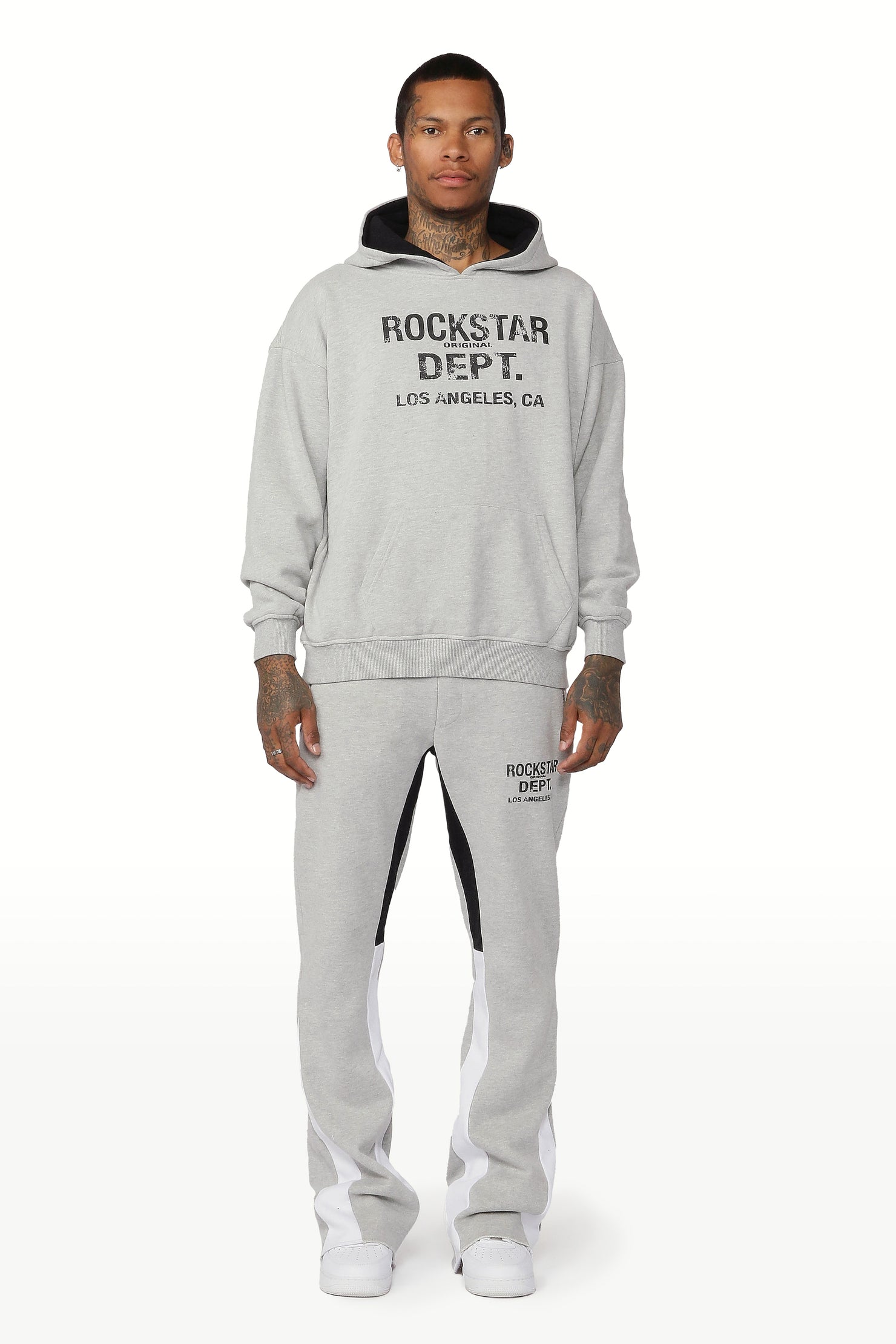 Scottie Grey/White Hoodie Track Set