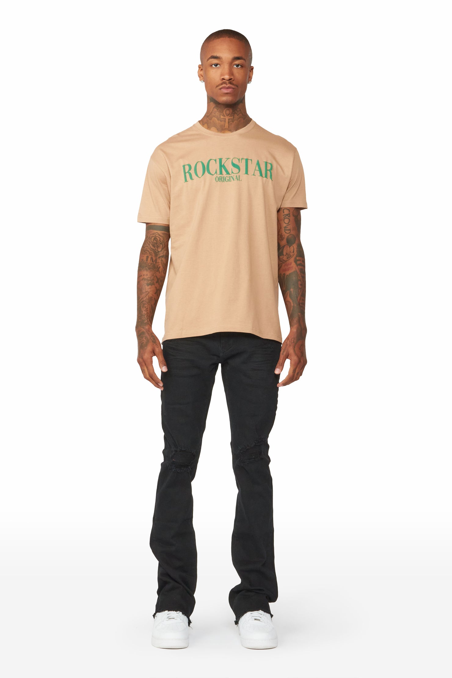 Octavio Printed T-Shirt-Beige/Green