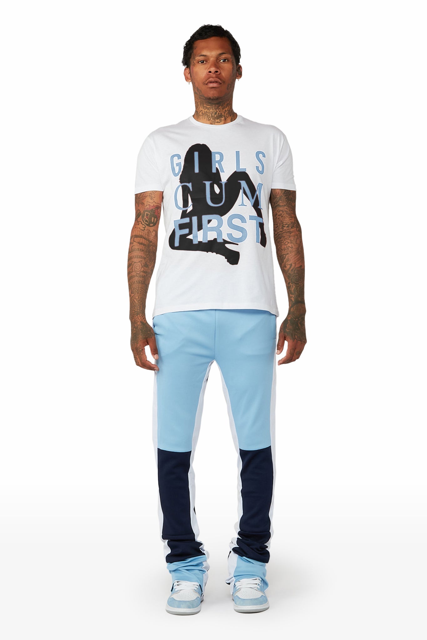 Seether White/Blue T-Shirt/Super Stacked Set