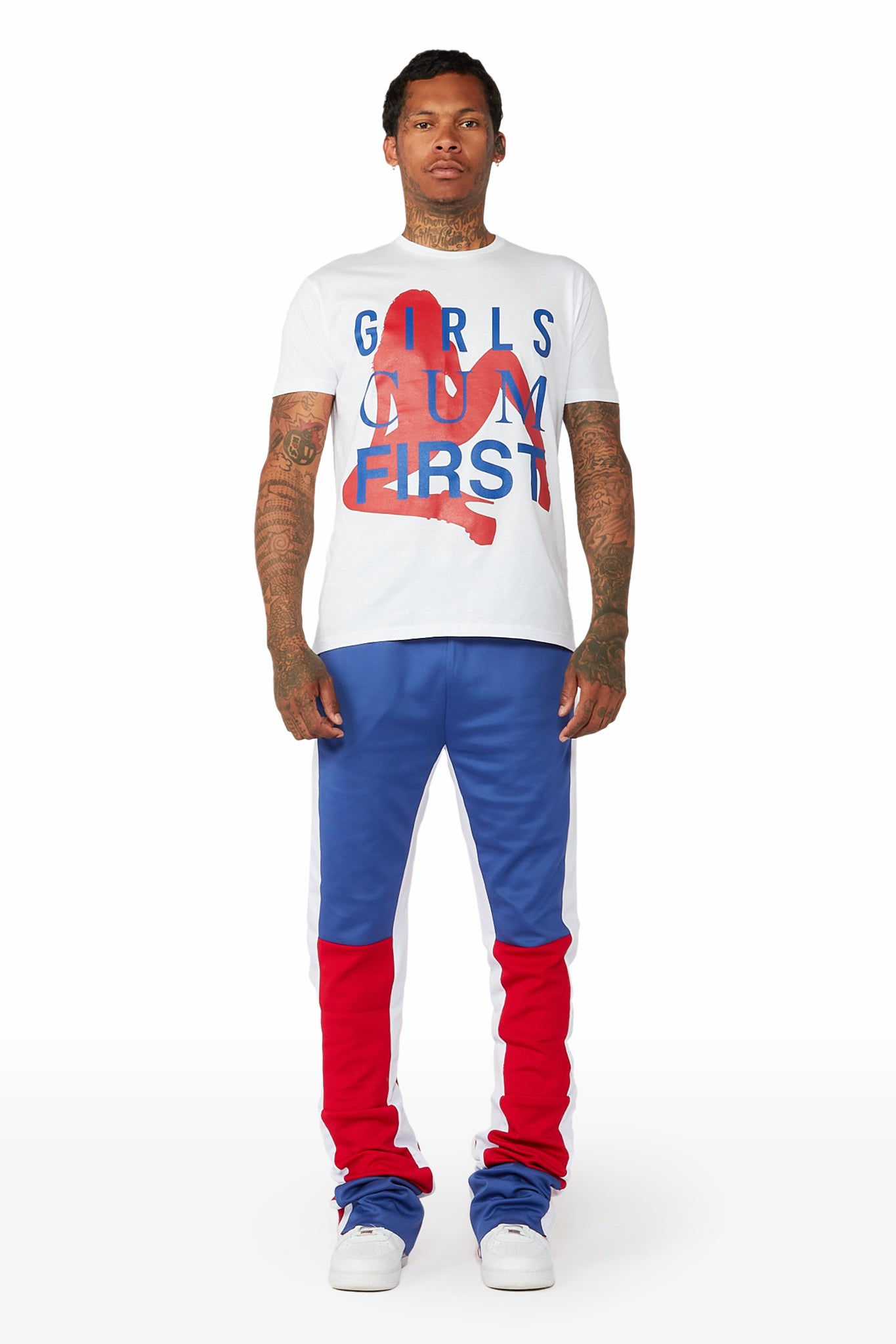 Seether White/Royal T-Shirt/Super Stacked Set