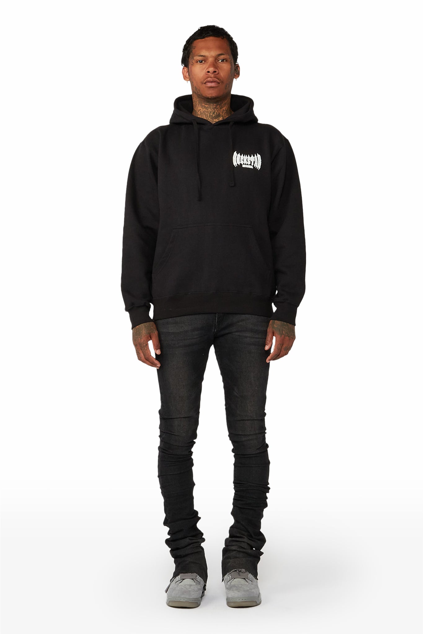 Skeller Black Graphic Hoodie